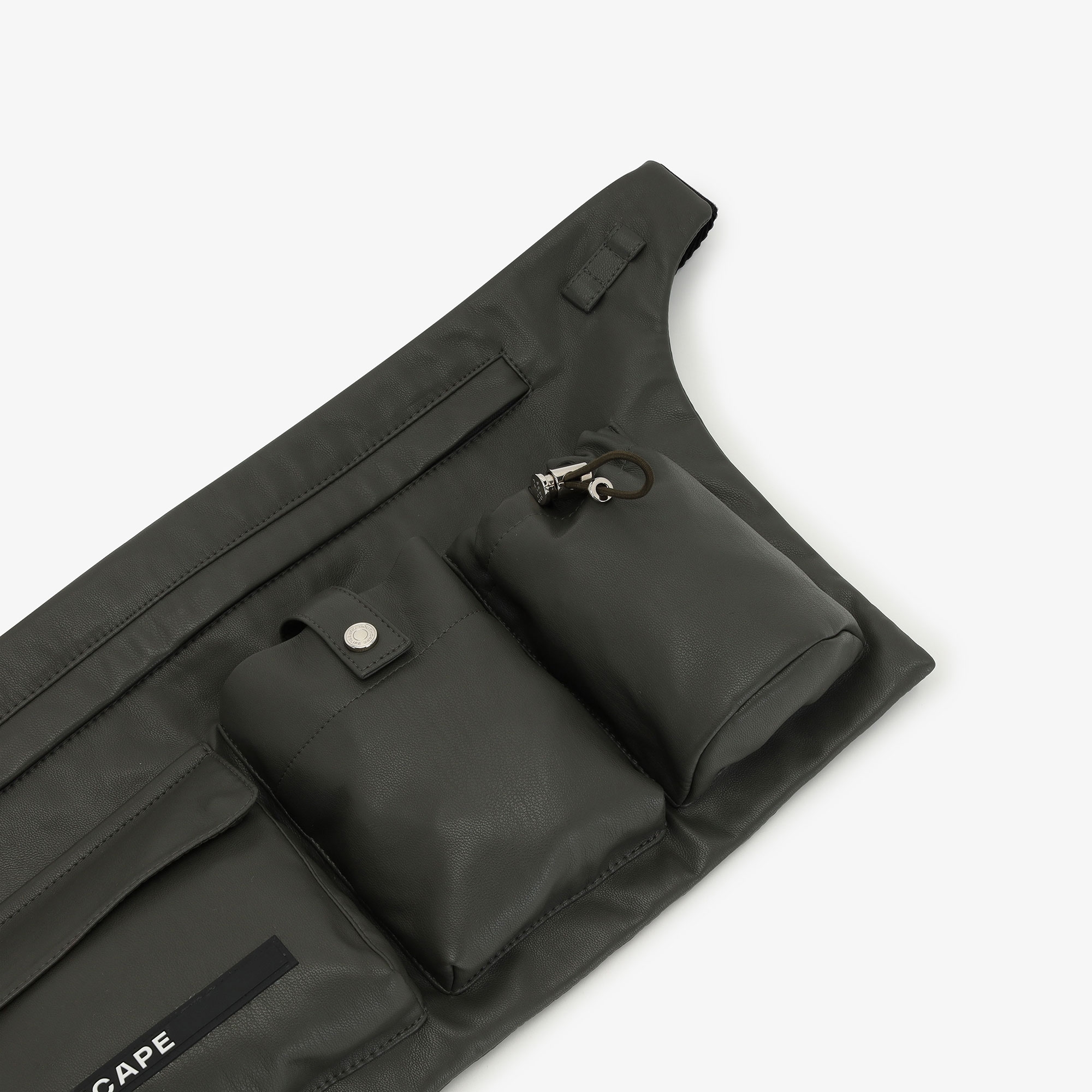 Eco Leather Multi-Pocket Belt Bag_DK