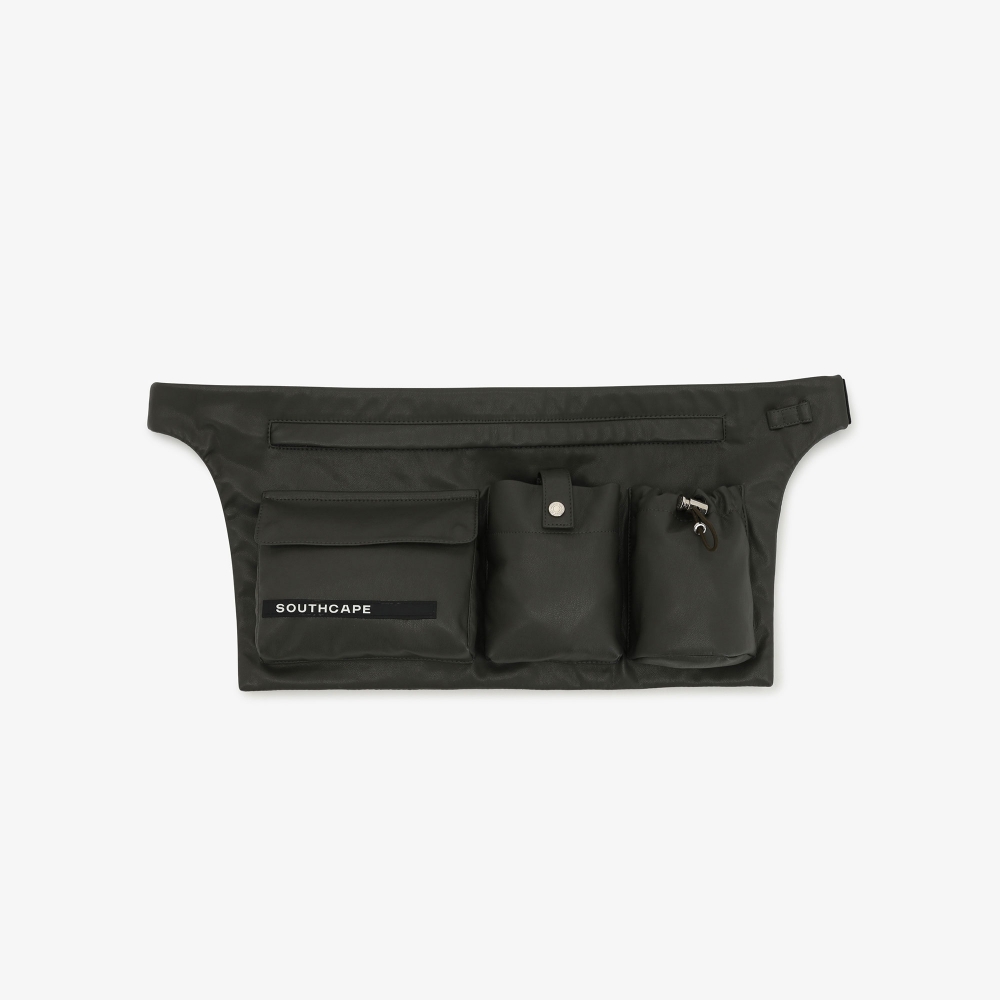 Eco Leather Multi-Pocket Belt Bag_DK