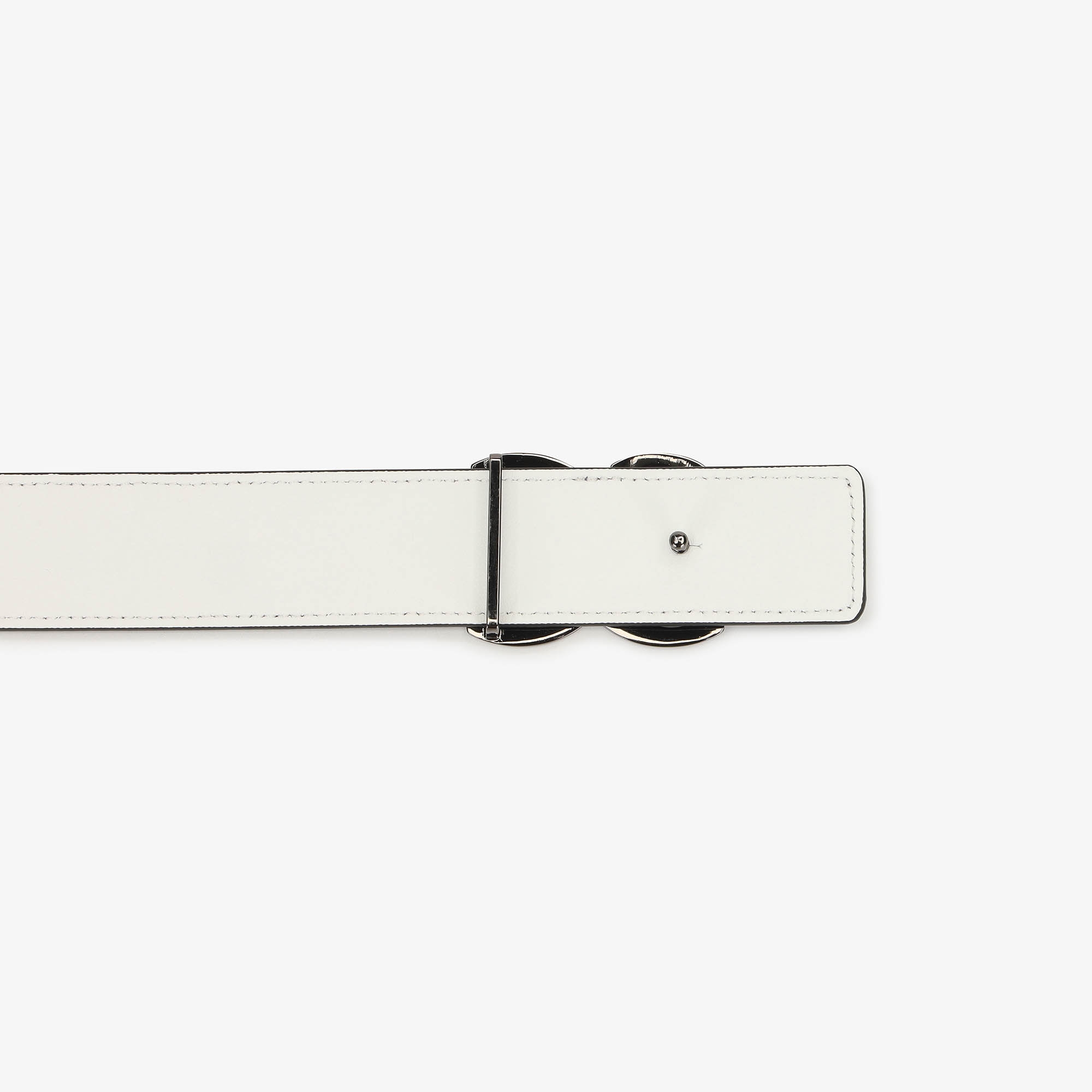 SC Logo Buckle Leather Belt_WT