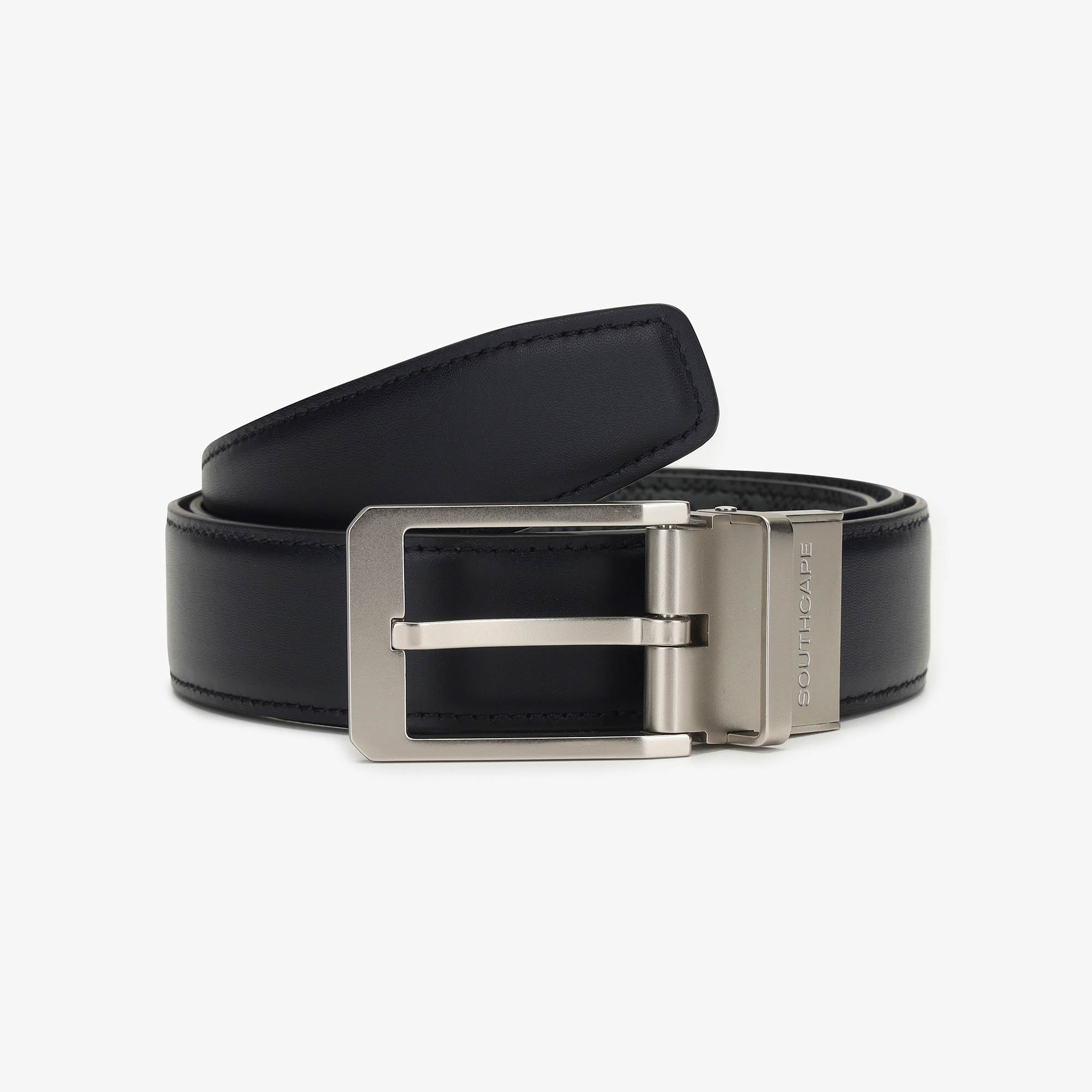 Llogo Printed Leather Belt_BK