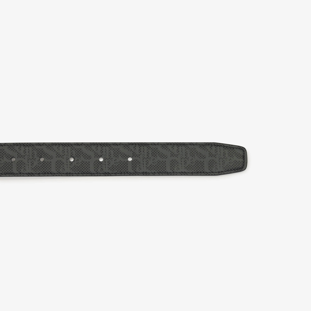 Llogo Printed Leather Belt_BK