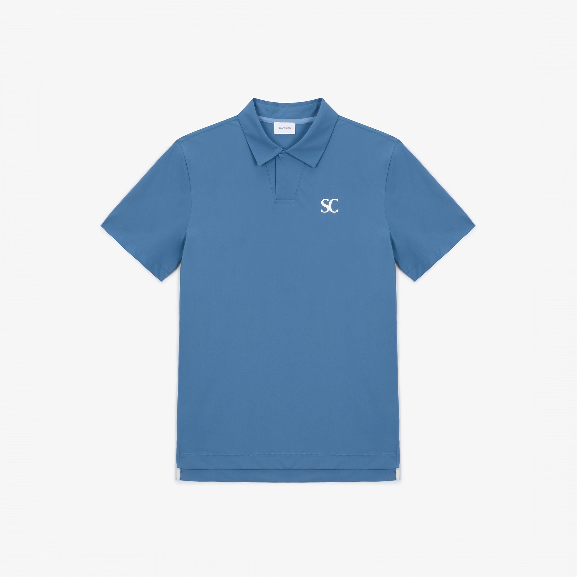 남성 뉴 플라켓 반팔 티셔츠_블루