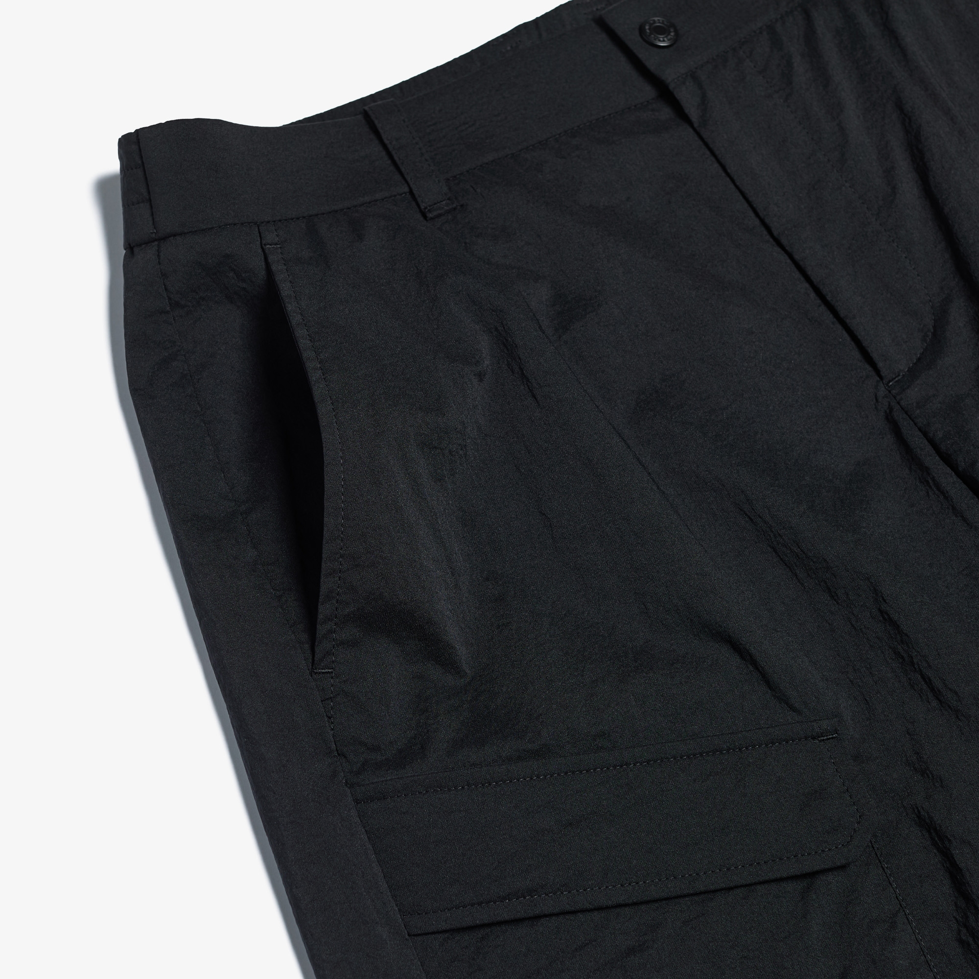 Cargo Out Pocket Half Pants_BK