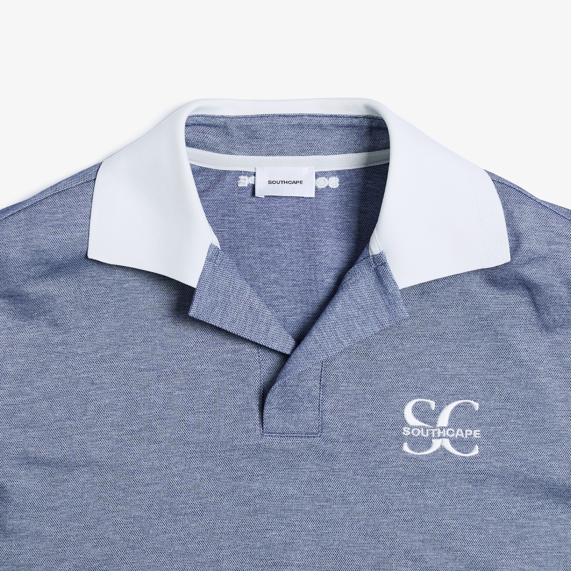 Open Collar Short Sleeve T-shirt_BL