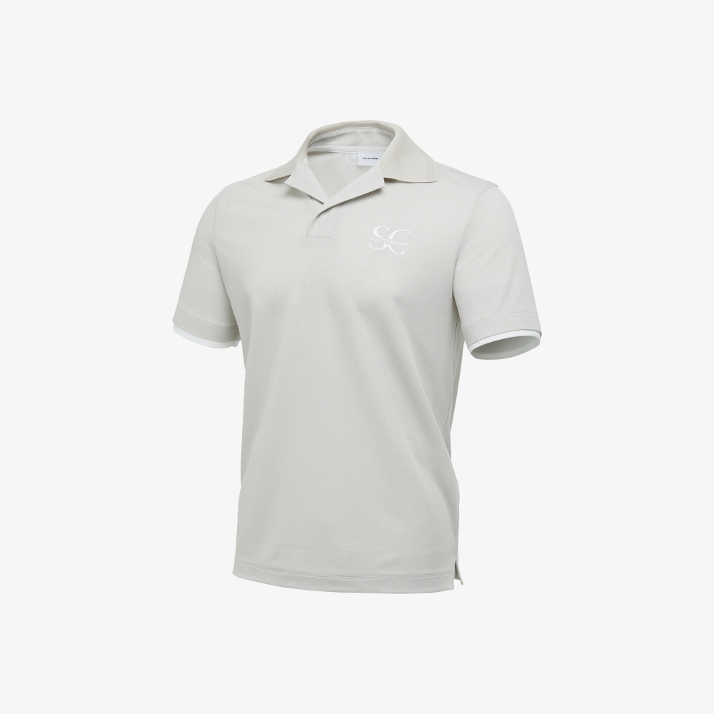 Open Collar Short Sleeve T-shirt_SD