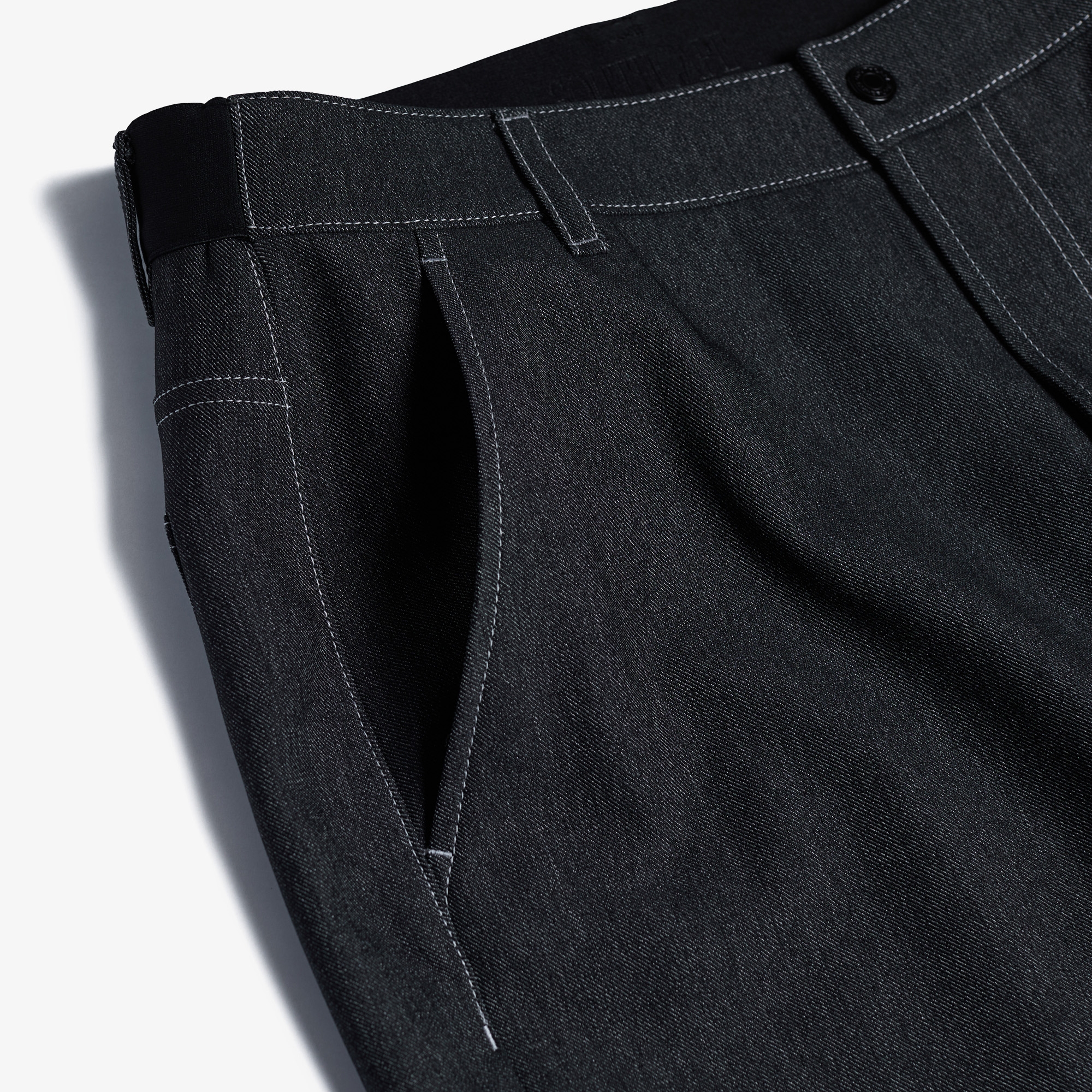 Denim Regular Fit Pants_BK