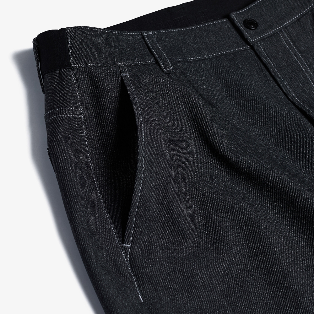 Denim Regular Fit Pants_BK