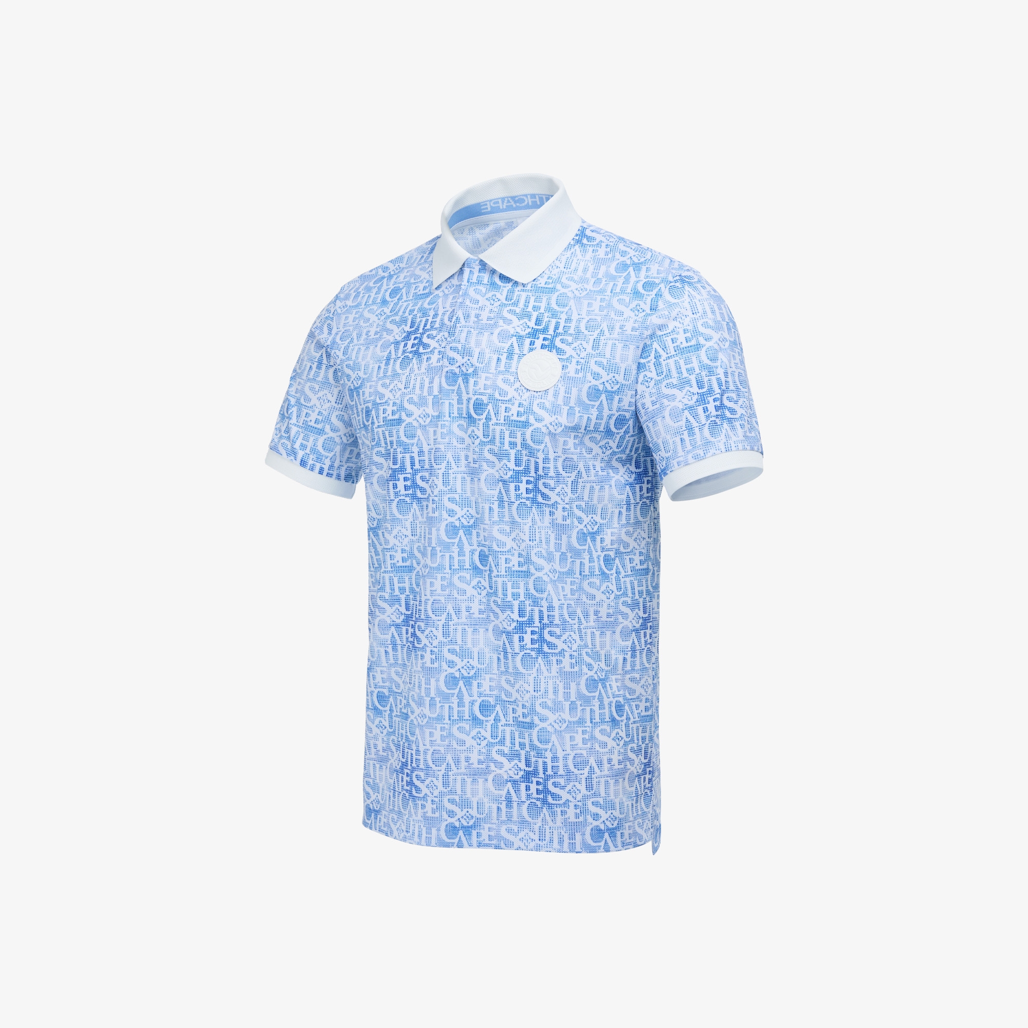 Logo Print Collar Short Sleeve T-shirt_BL