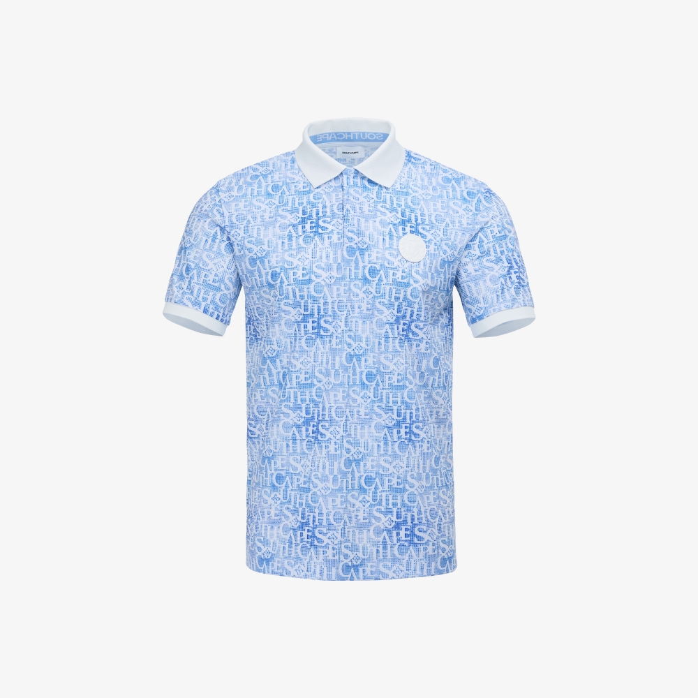 Logo Print Collar Short Sleeve T-shirt_BL