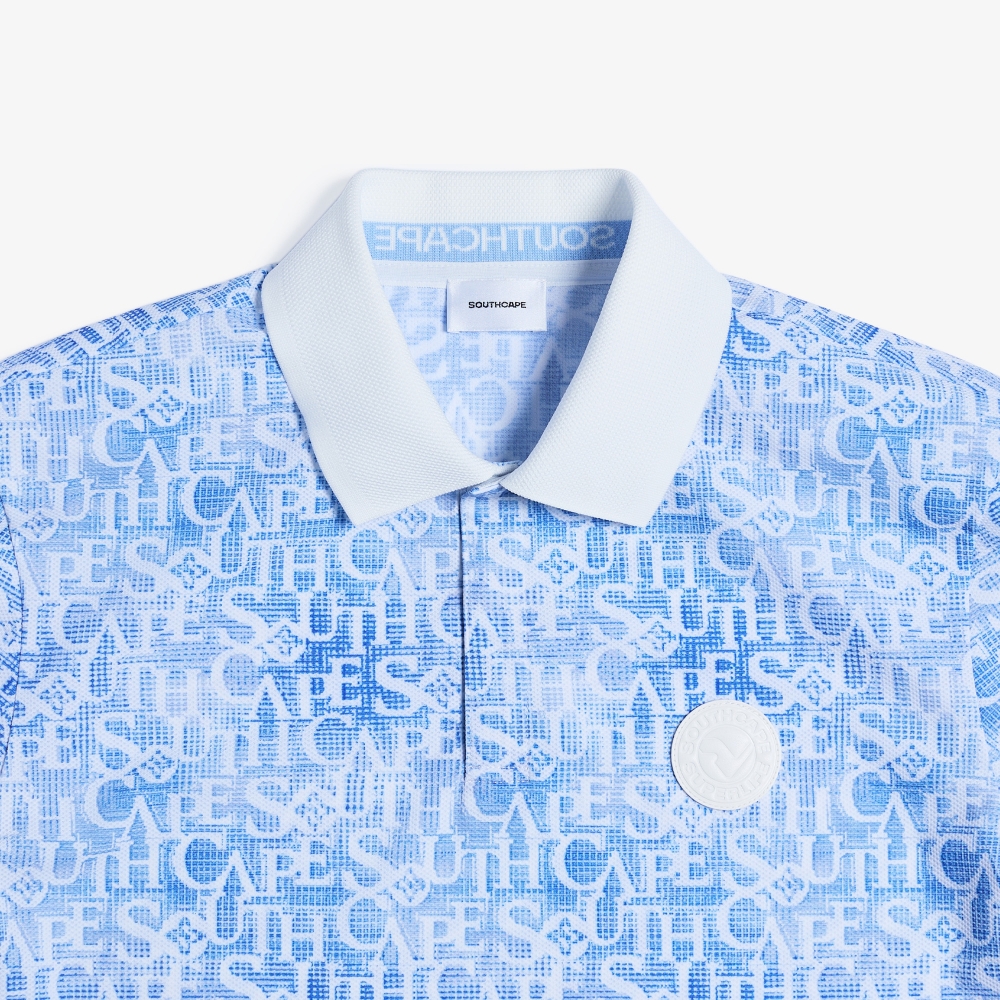 Logo Print Collar Short Sleeve T-shirt_BL