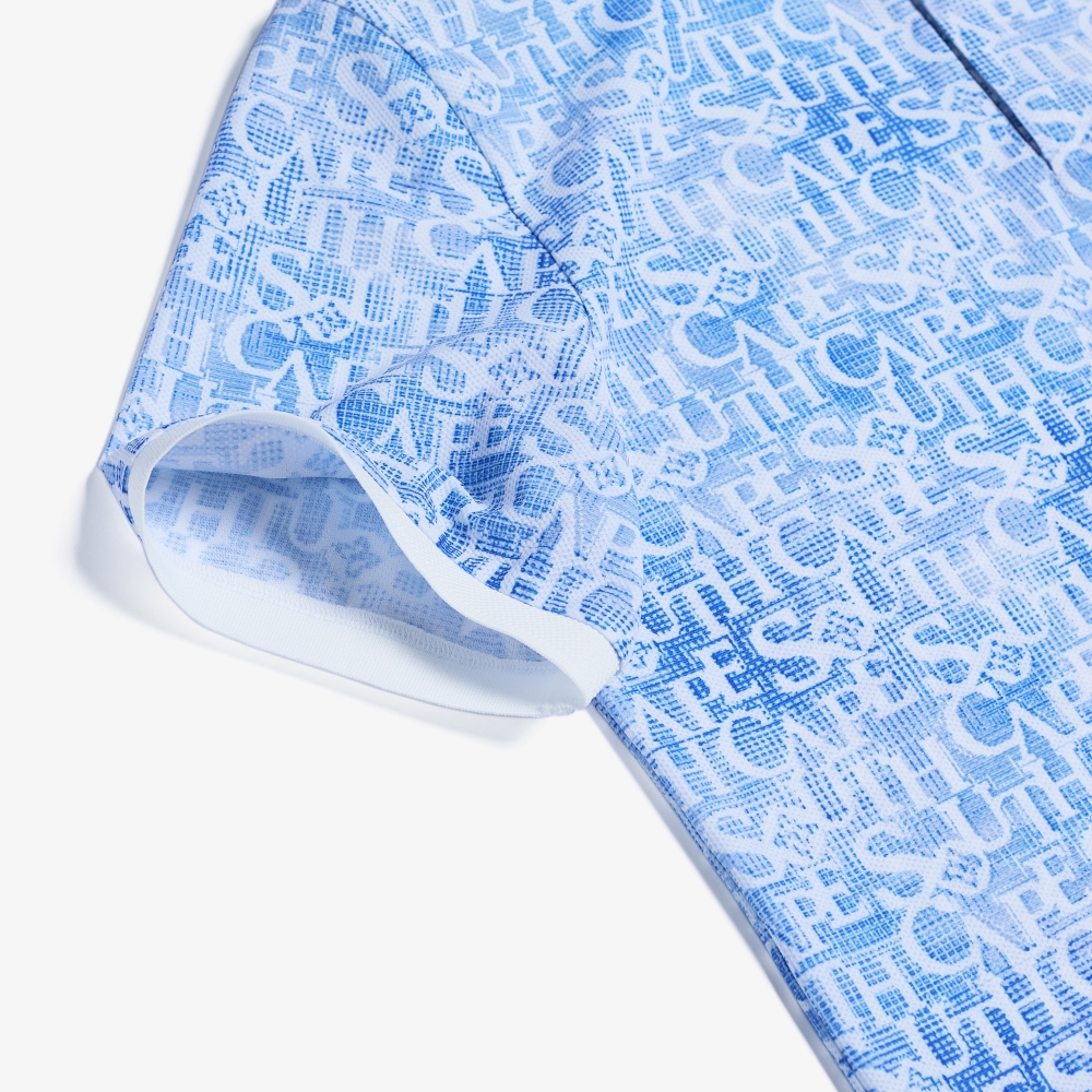 Logo Print Collar Short Sleeve T-shirt_BL