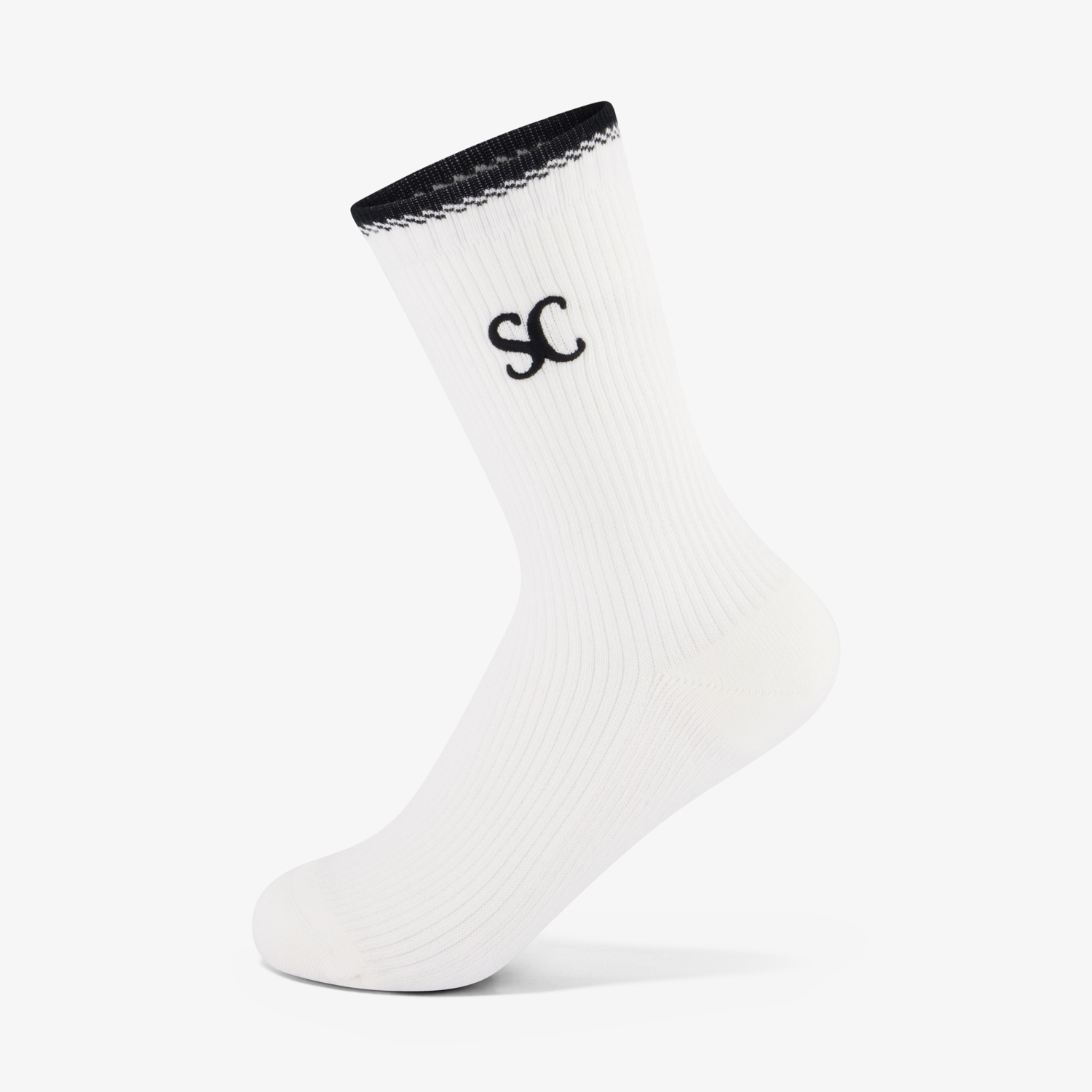 Color-Blocked Point Socks_BK