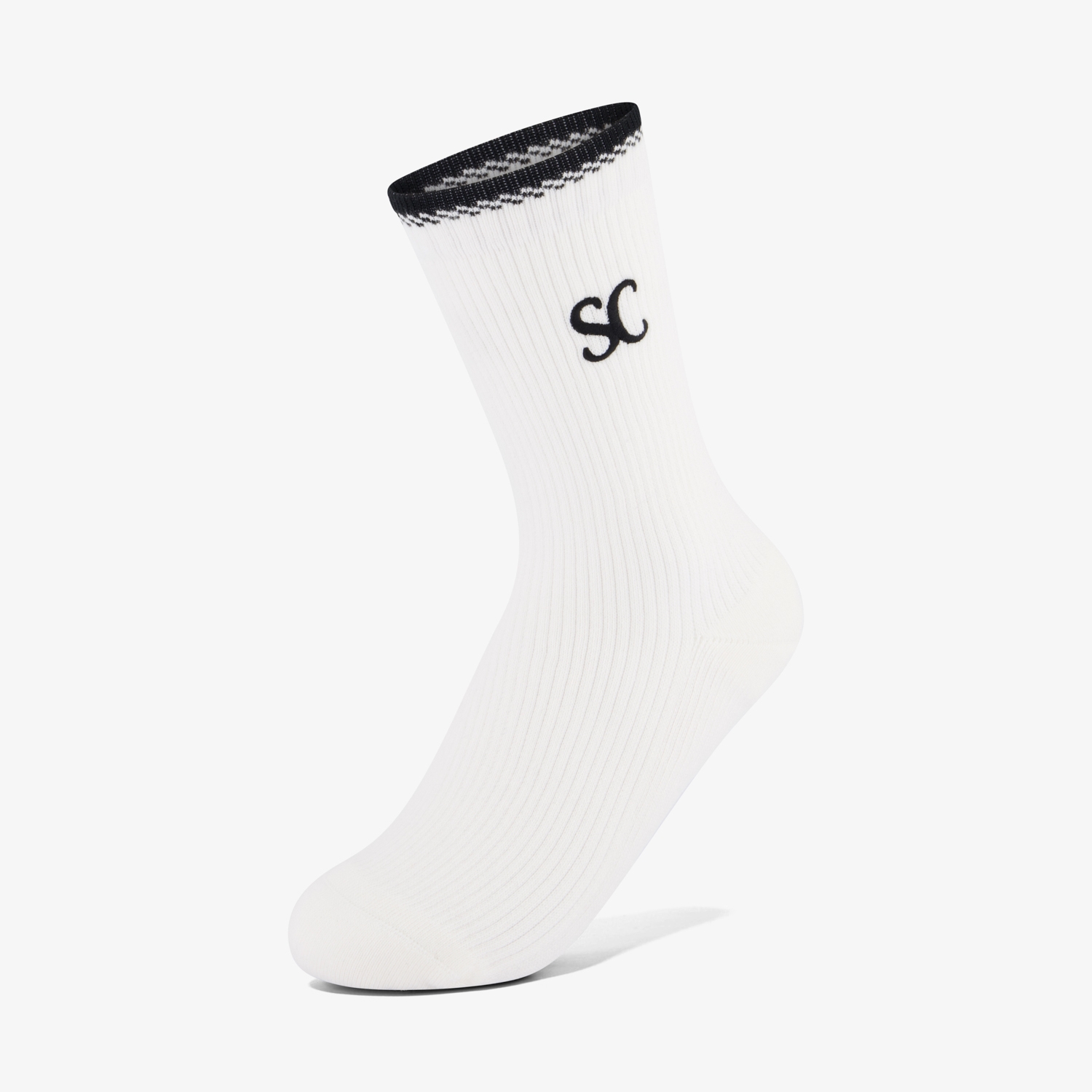 Color-Blocked Point Socks_BK
