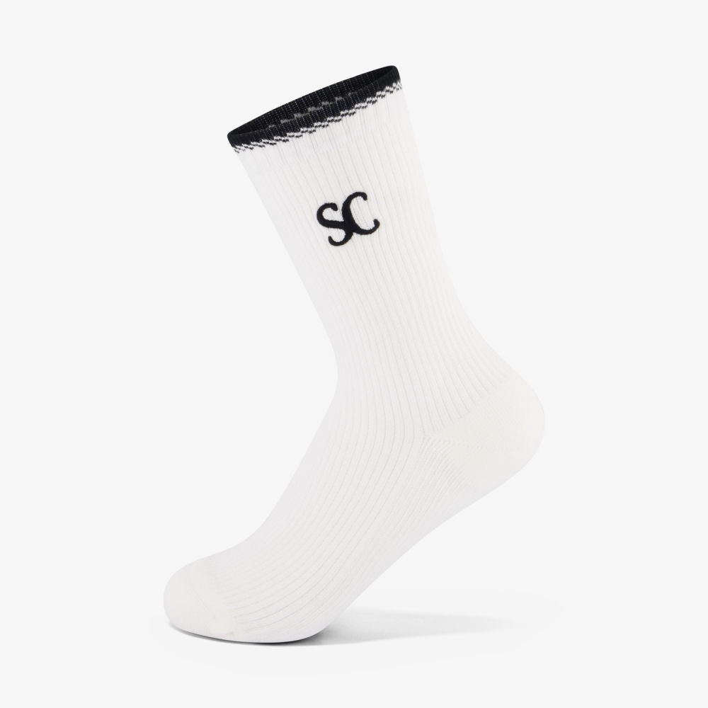 Color-Blocked Point Socks_BK