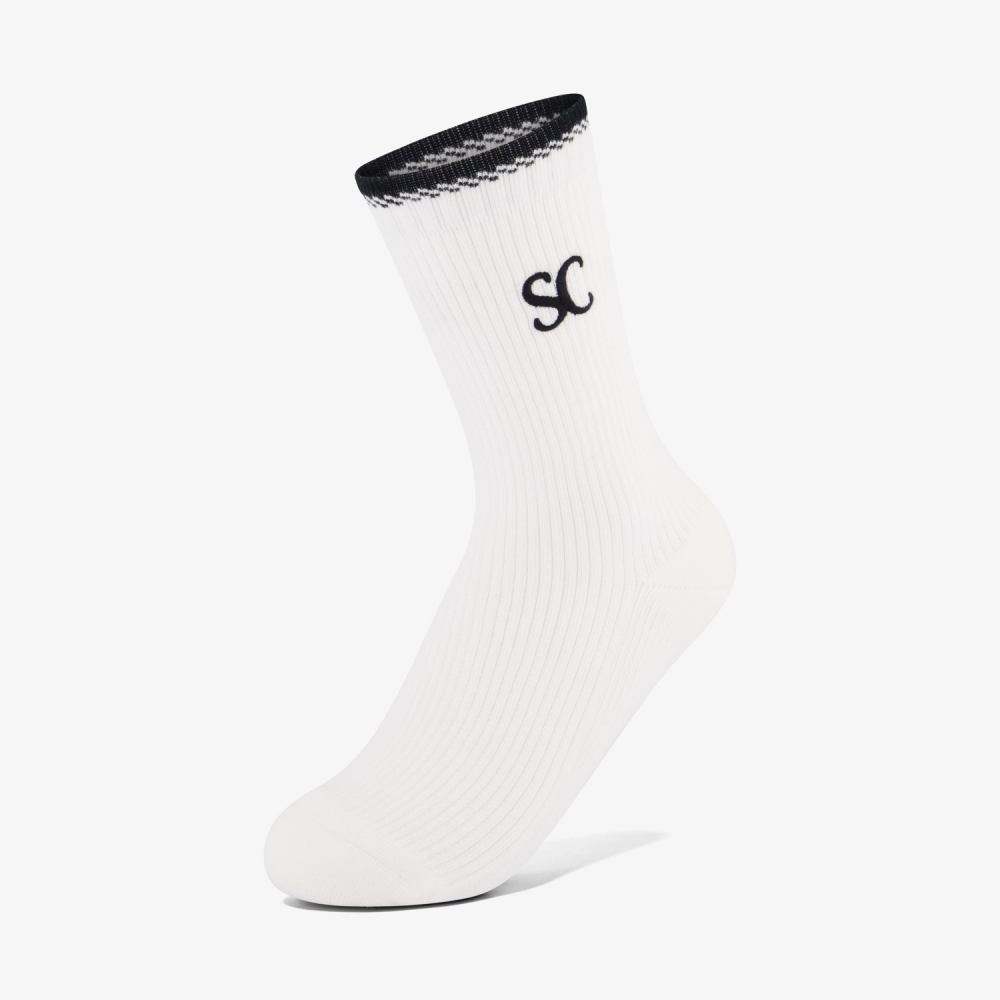 Color-Blocked Point Socks_BK