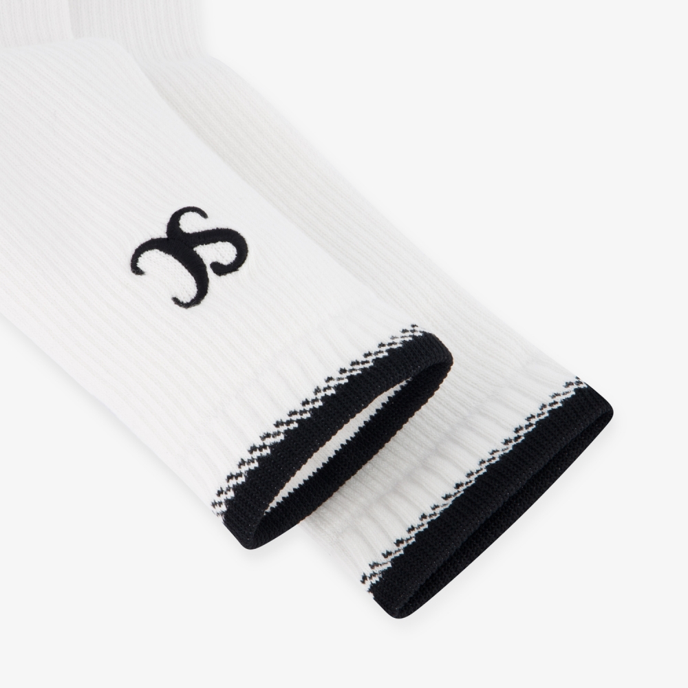 Color-Blocked Point Socks_BK