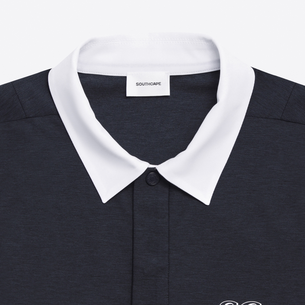 Color Collar Short-Sleeved T-Shirt_DA