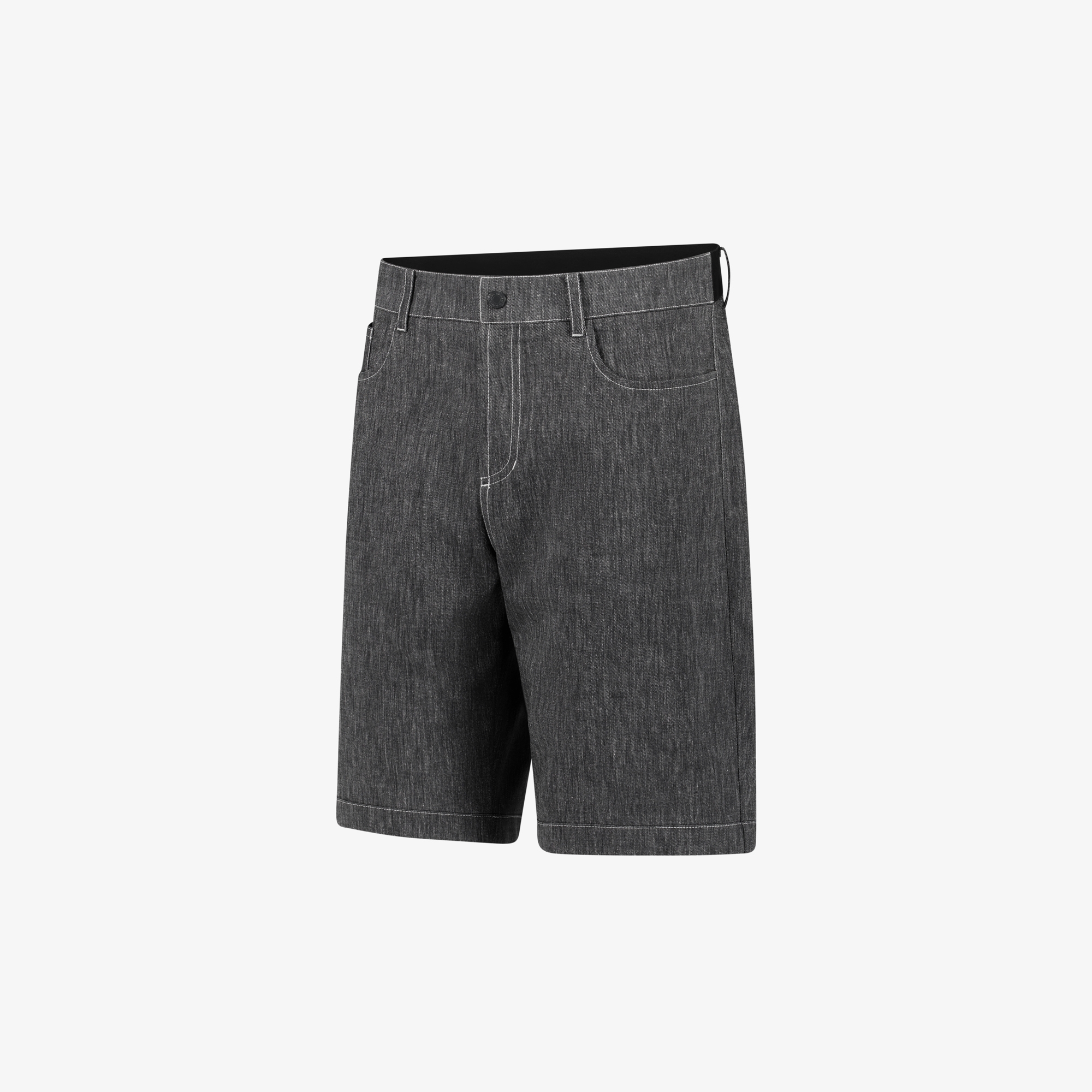 Linen Blend Denim Shorts_DA