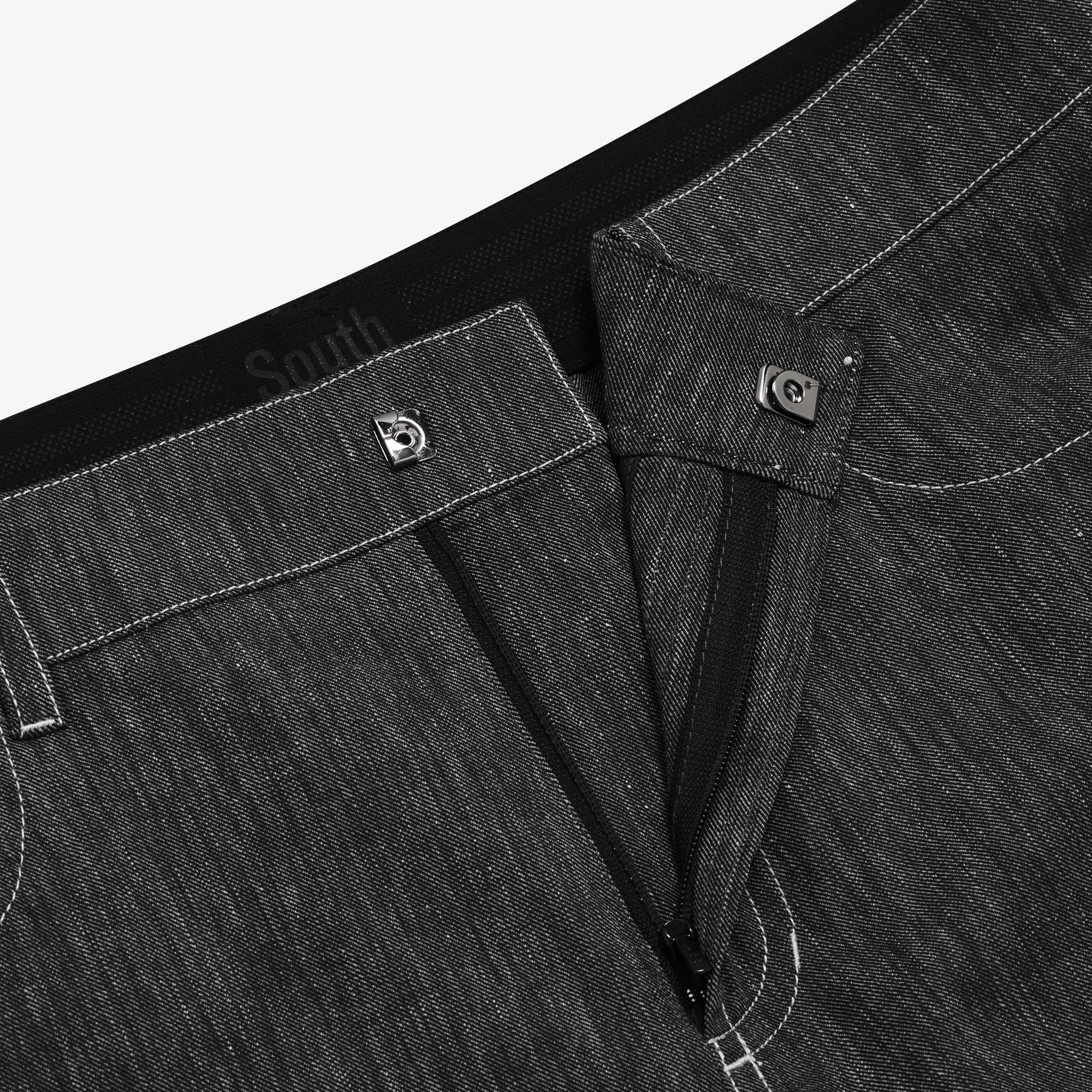 Linen Blend Denim Shorts_DA