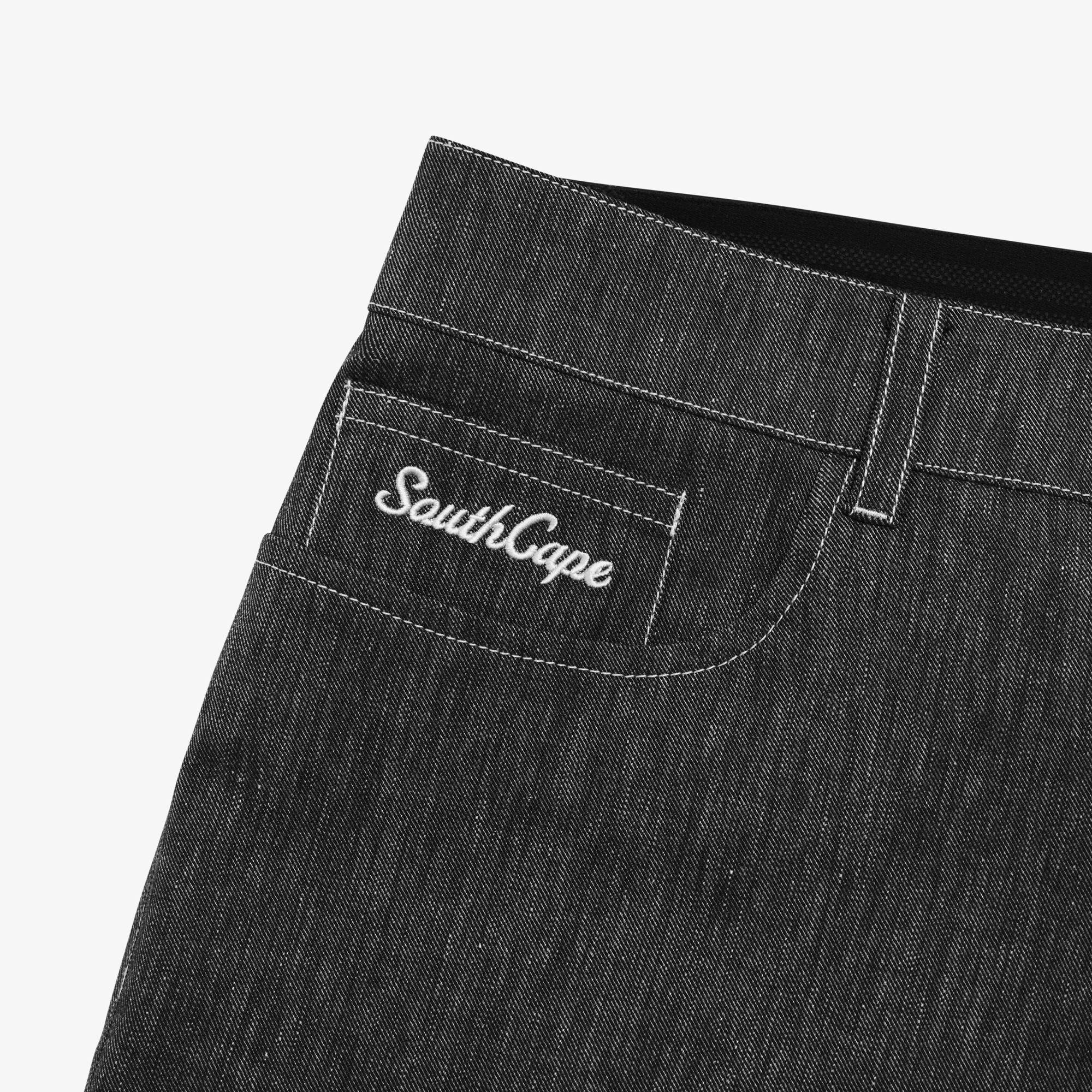 Linen Blend Denim Shorts_DA