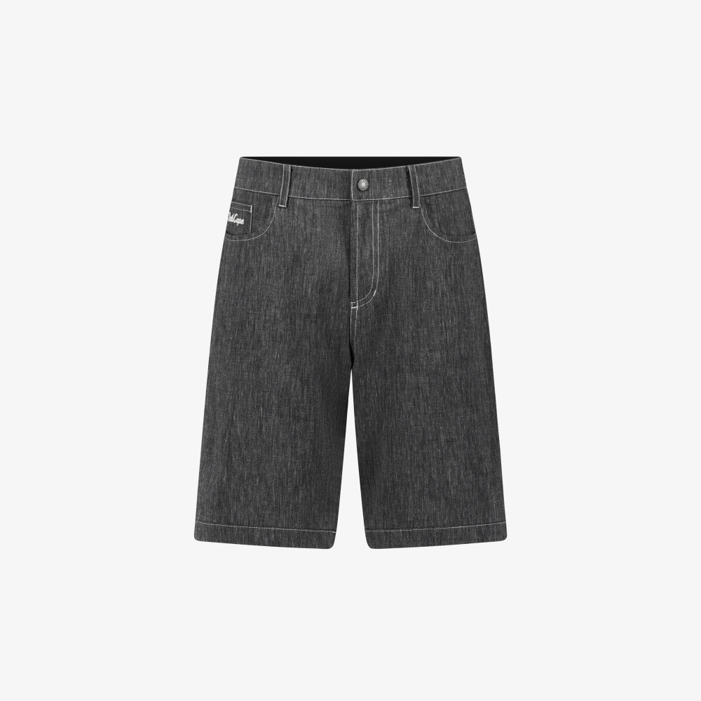 Linen Blend Denim Shorts_DA