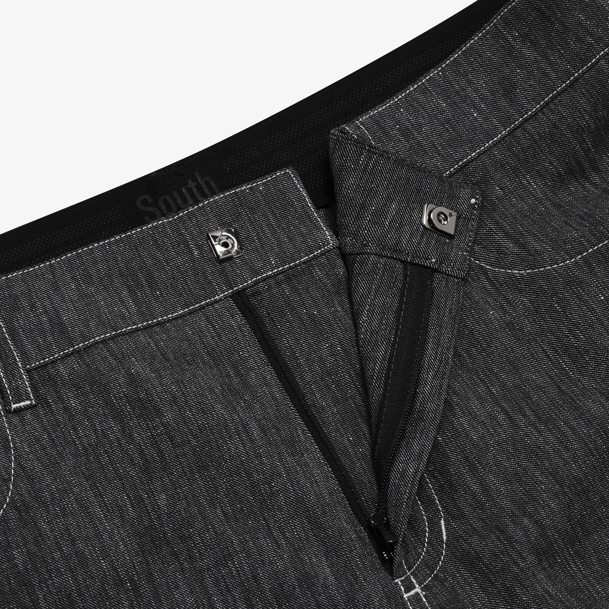 Linen Blend Denim Shorts_DA