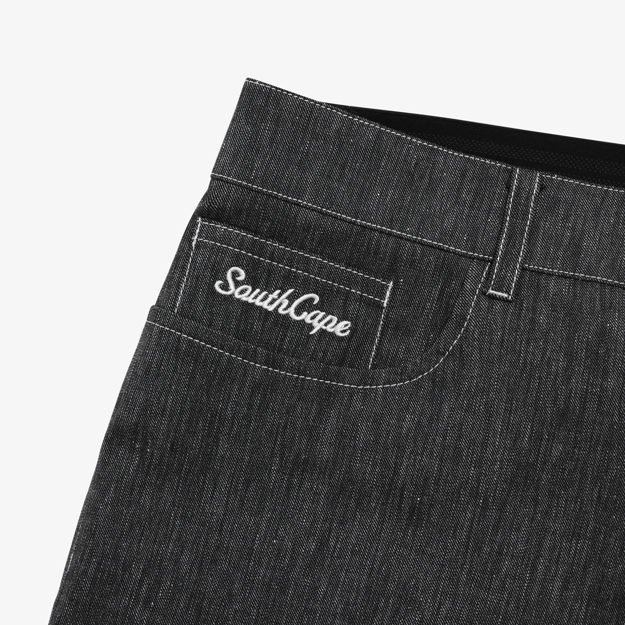 Linen Blend Denim Shorts_DA