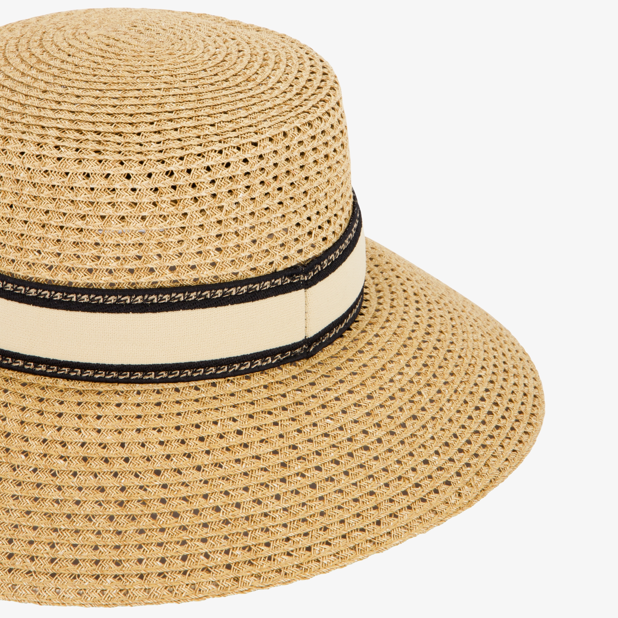 Logo Band Straw Panama Hat_NT