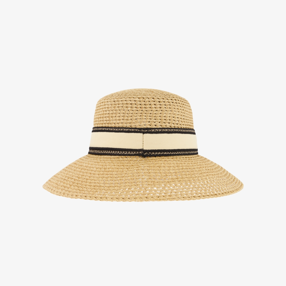 Logo Band Straw Panama Hat_NT