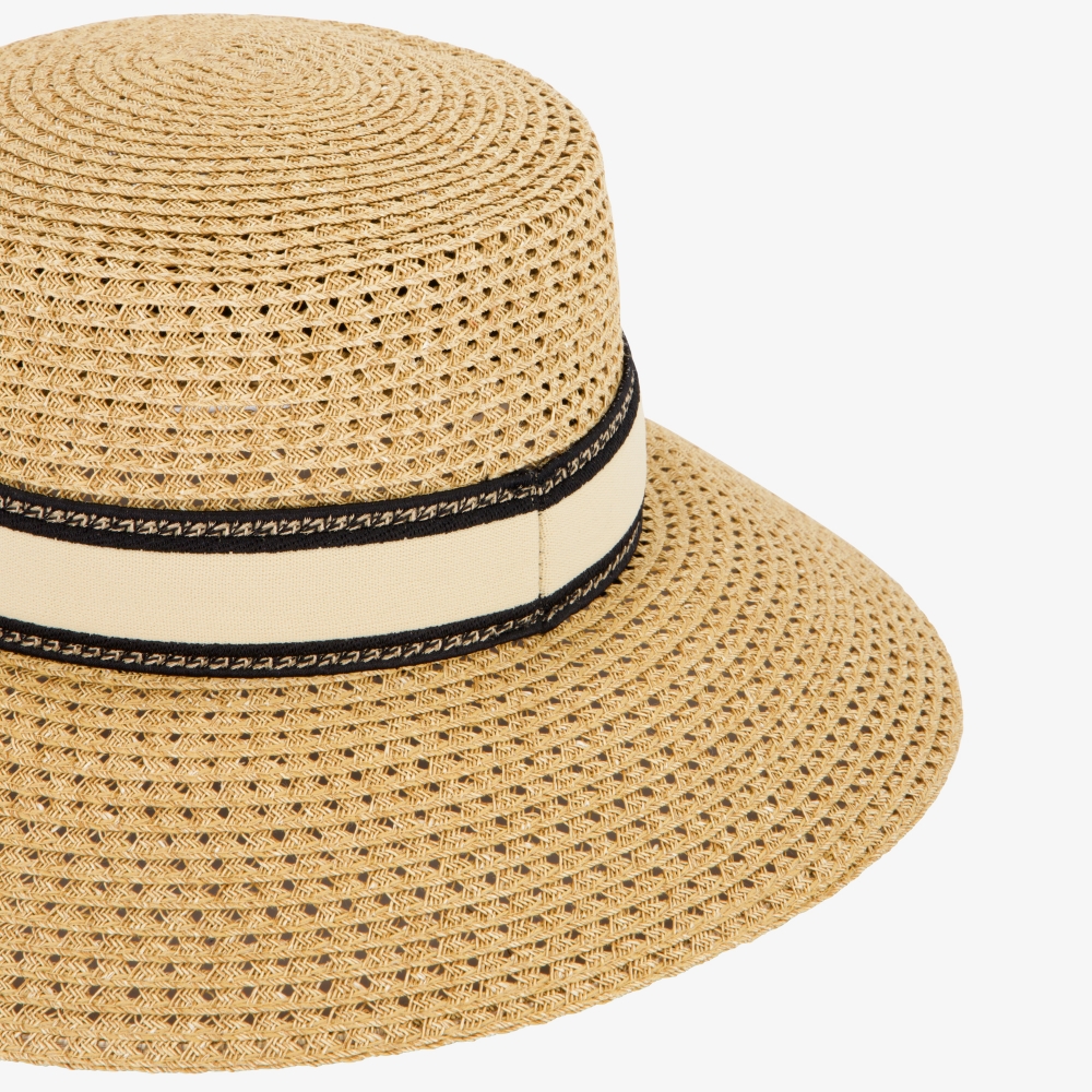 Logo Band Straw Panama Hat_NT