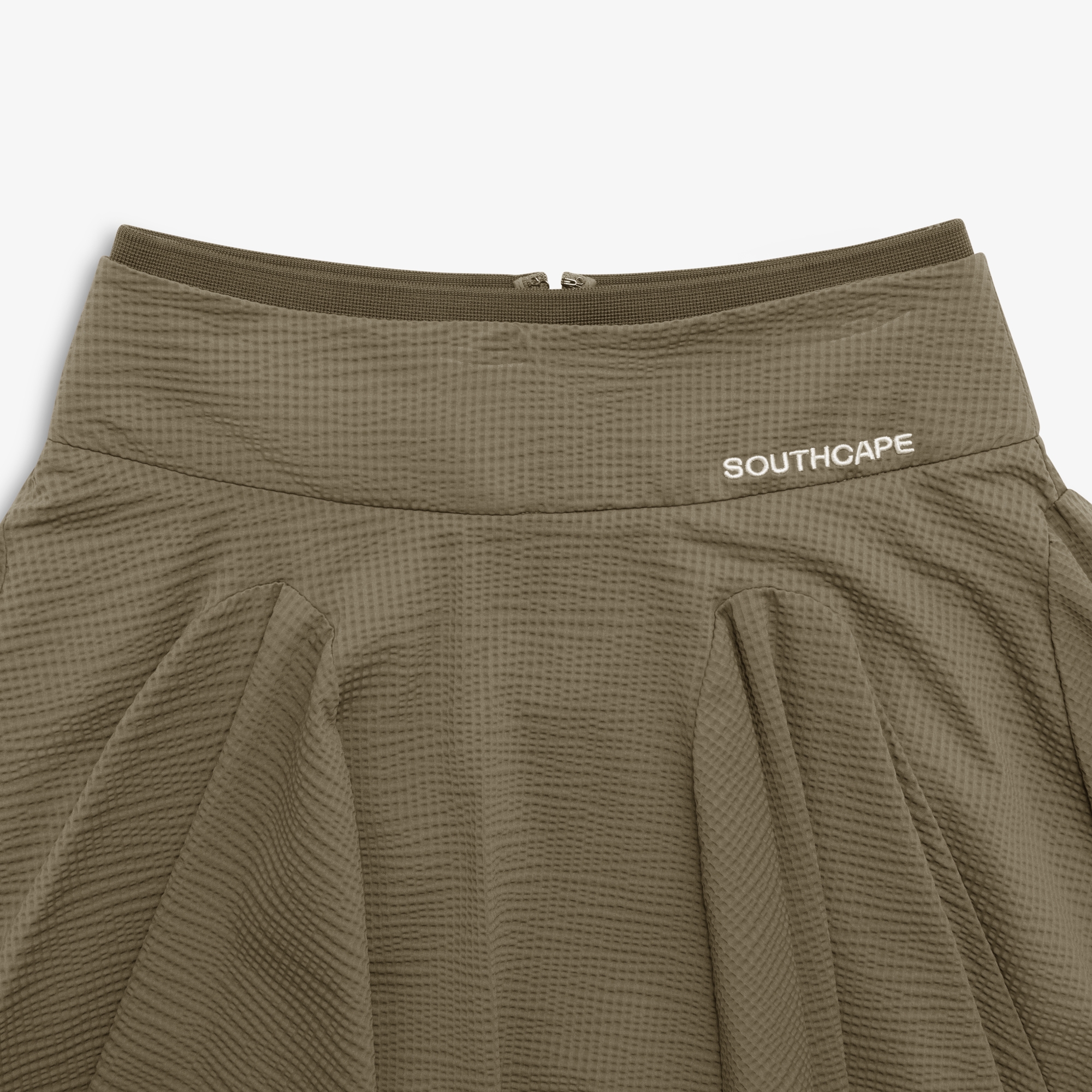 Slim Waistband Waffle Textured Skirt_BR