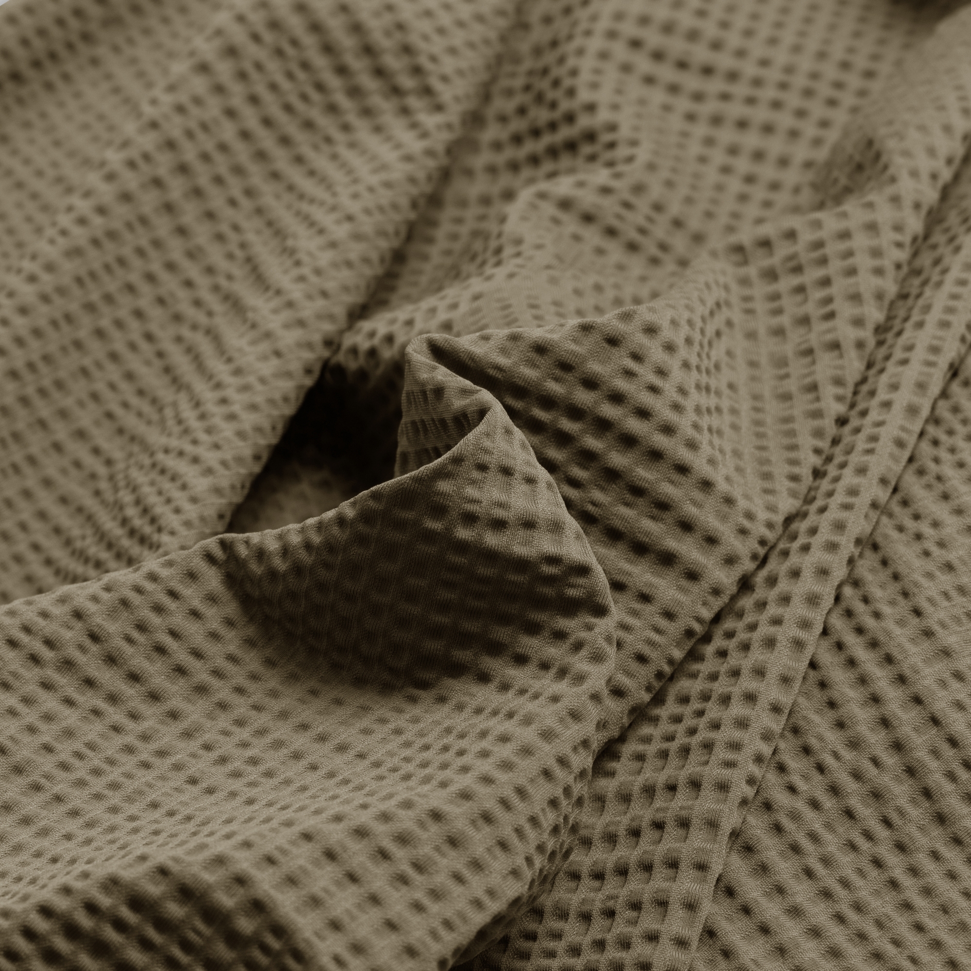 Slim Waistband Waffle Textured Skirt_BR