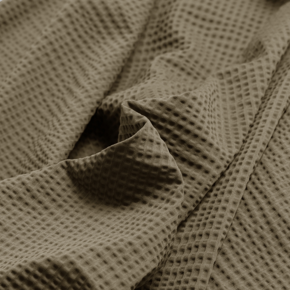 Slim Waistband Waffle Textured Skirt_BR