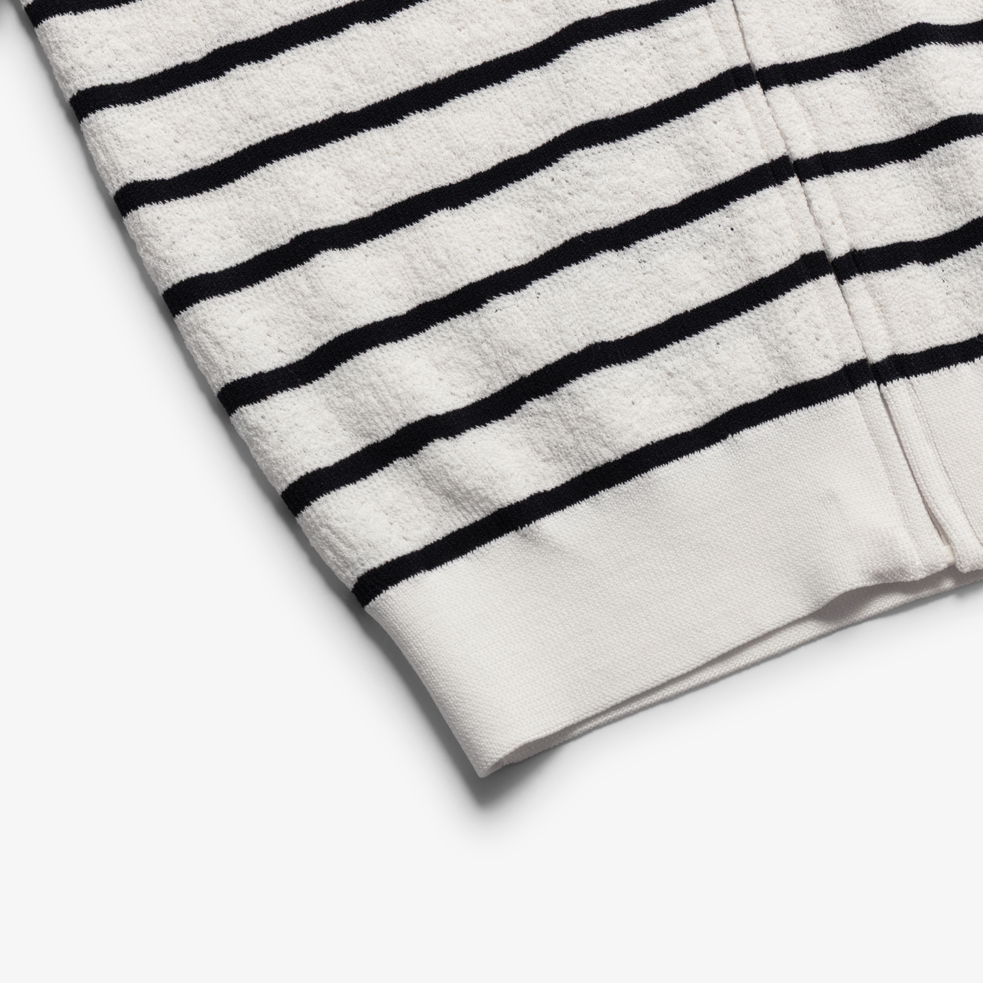 Stripe Sailor Collar Zip-Up Cardigan_CR