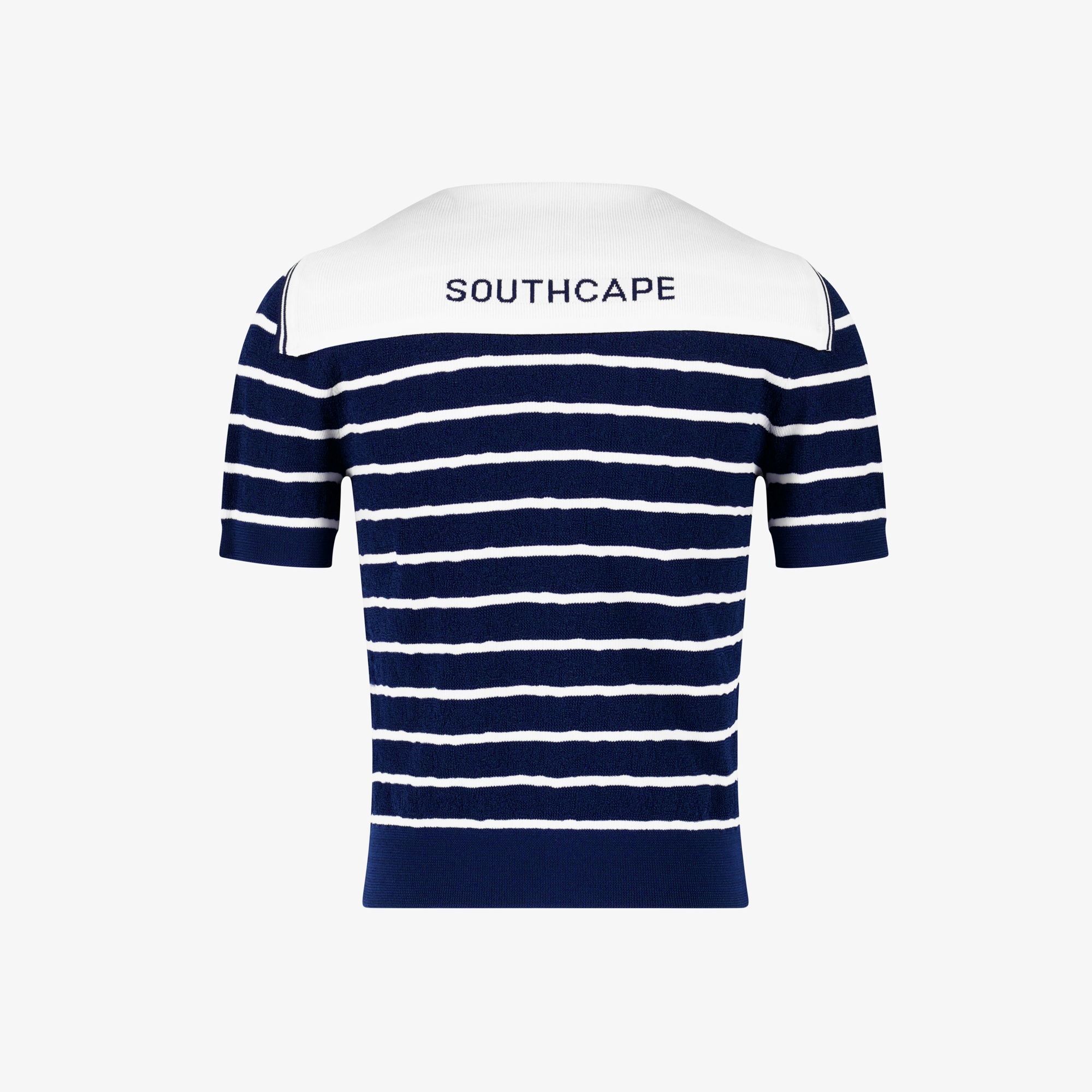 Stripe Sailor Collar Zip-Up Cardigan_NA