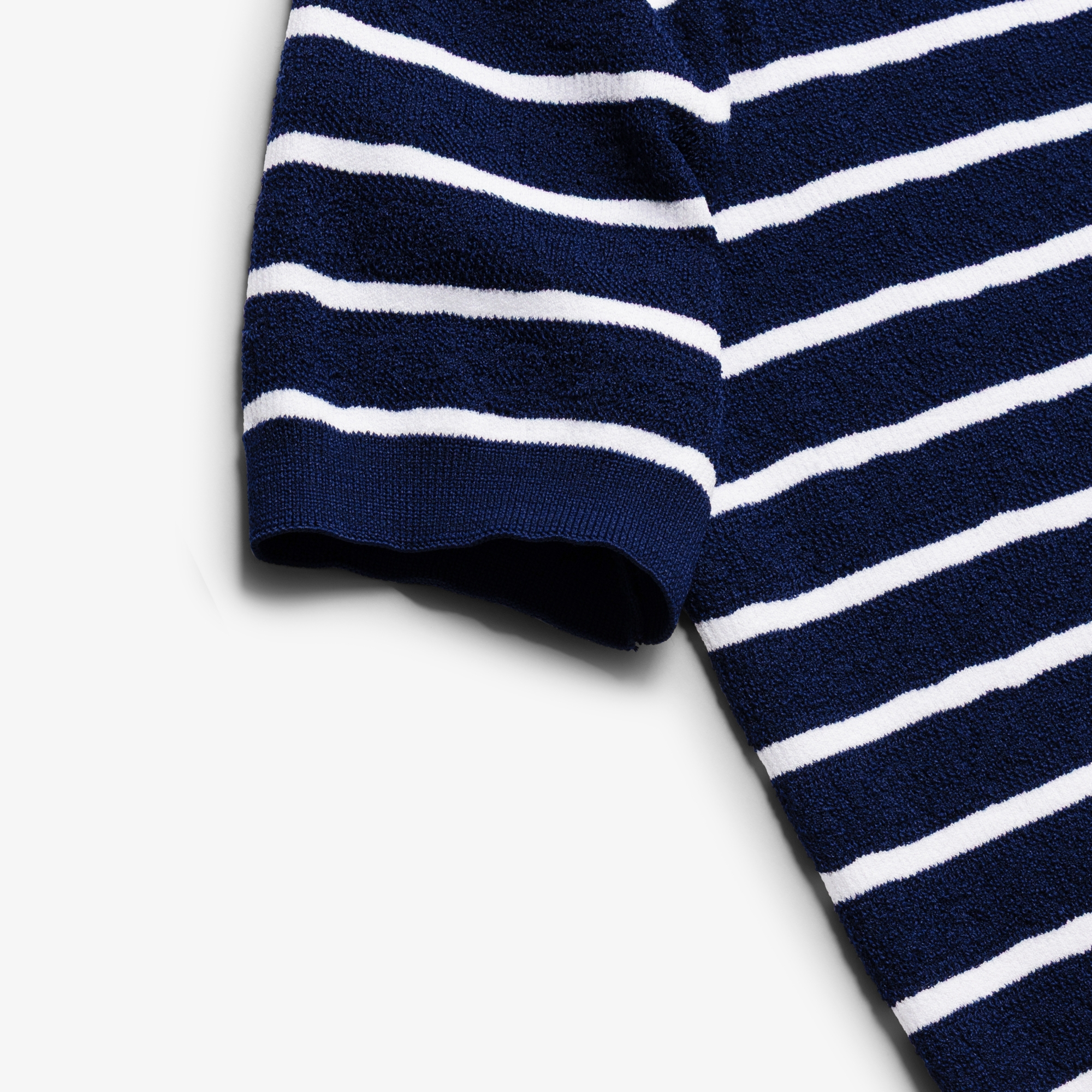 Stripe Sailor Collar Zip-Up Cardigan_NA