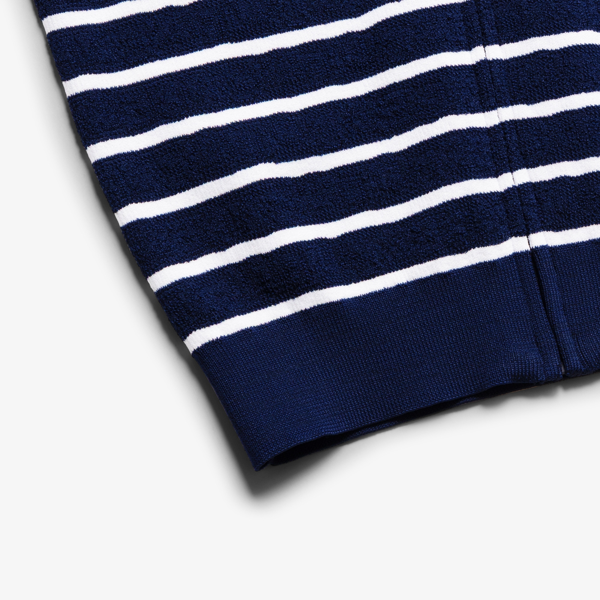 Stripe Sailor Collar Zip-Up Cardigan_NA
