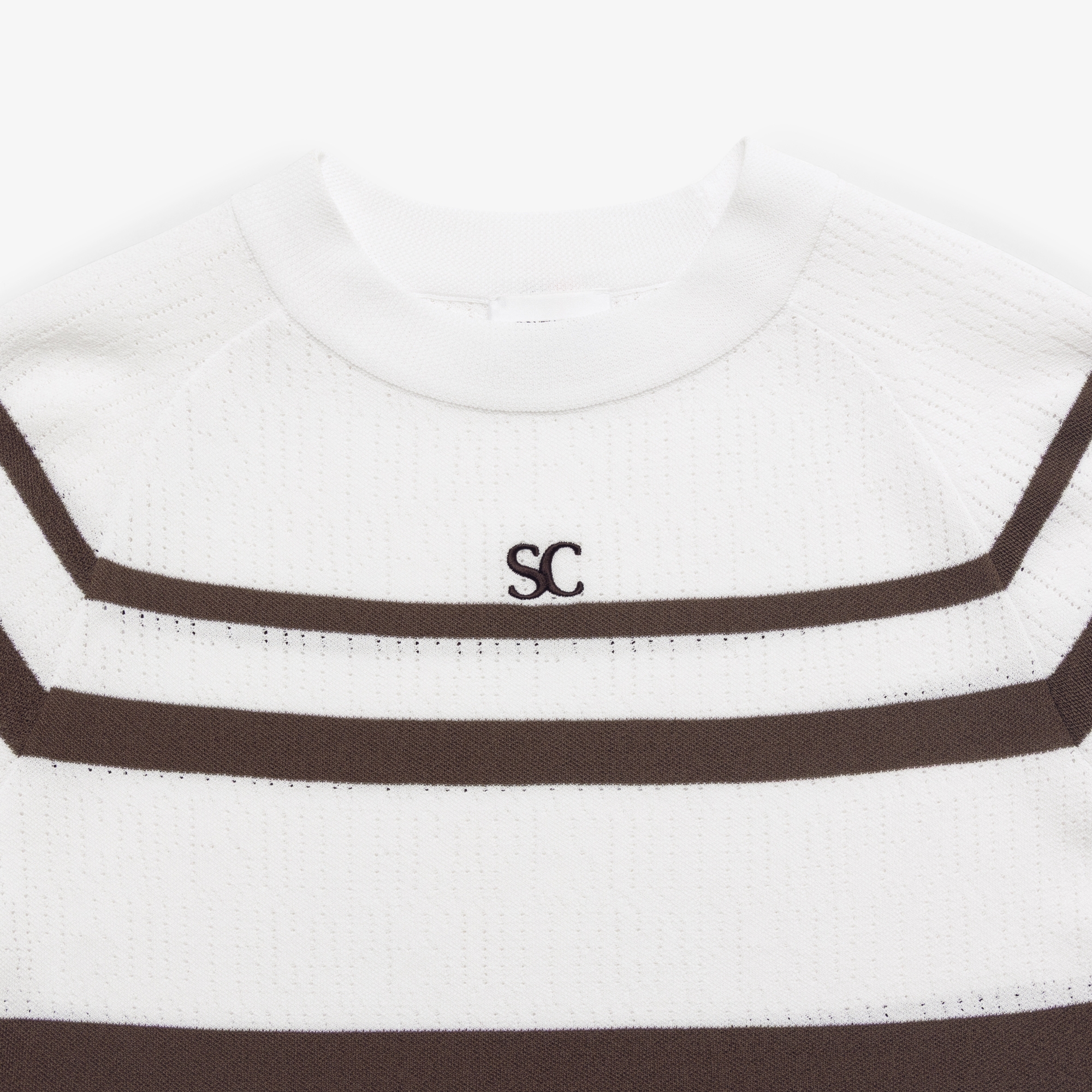 Marine Stripe Short Sleeve Cool-Touch Knit_BR