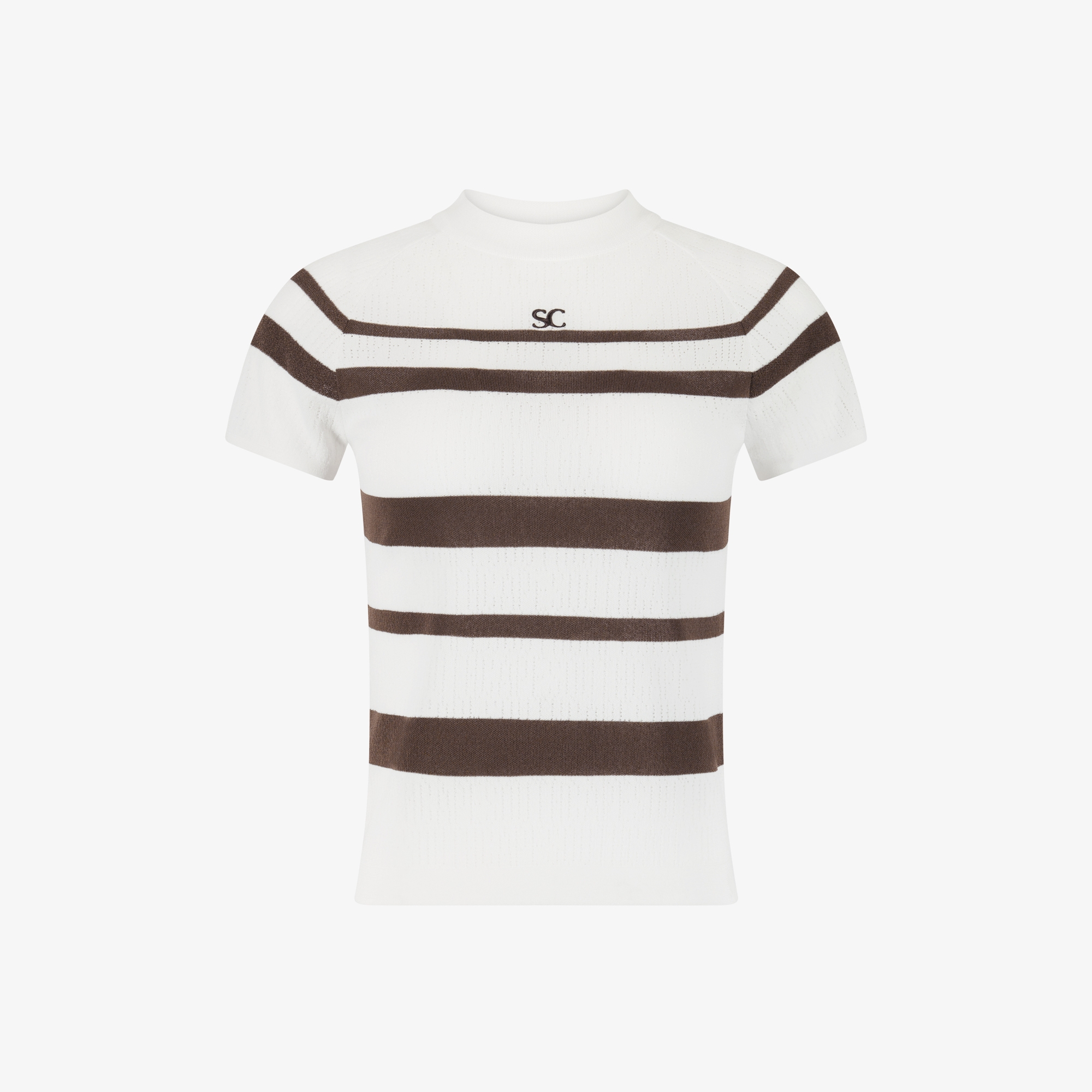 Marine Stripe Short Sleeve Cool-Touch Knit_BR