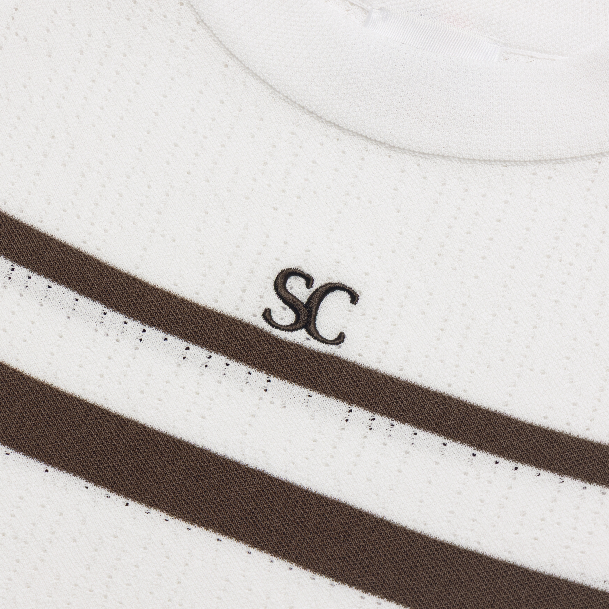 Marine Stripe Short Sleeve Cool-Touch Knit_BR