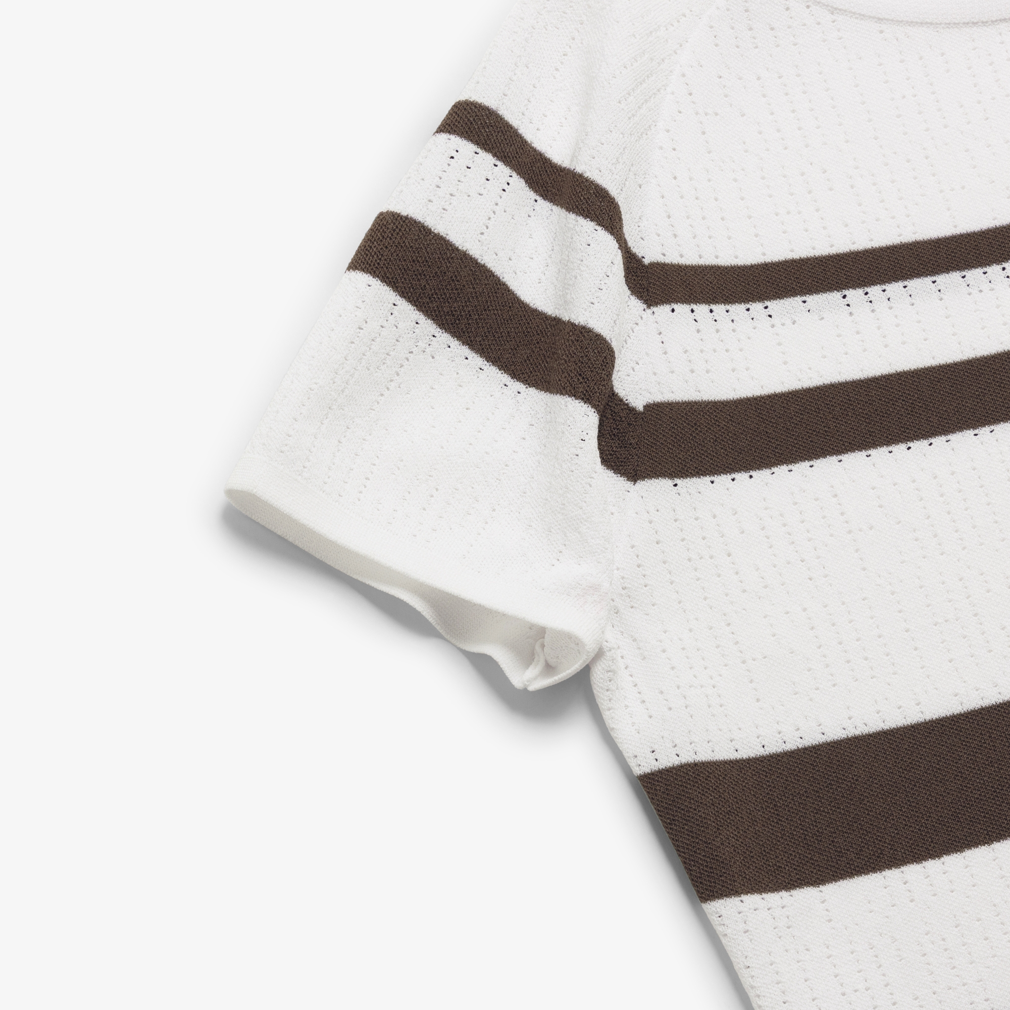 Marine Stripe Short Sleeve Cool-Touch Knit_BR