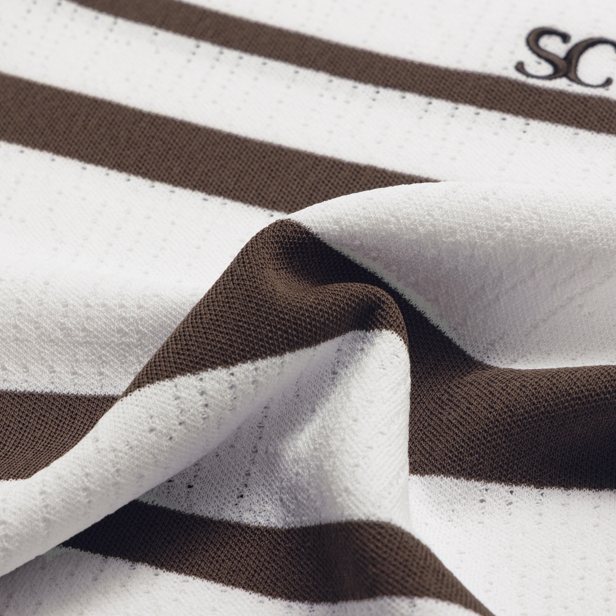Marine Stripe Short Sleeve Cool-Touch Knit_BR