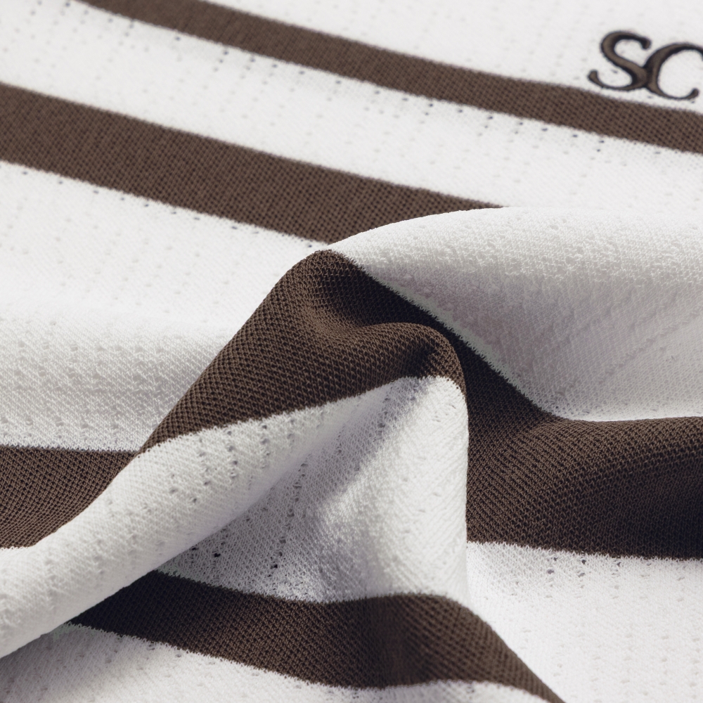 Marine Stripe Short Sleeve Cool-Touch Knit_BR