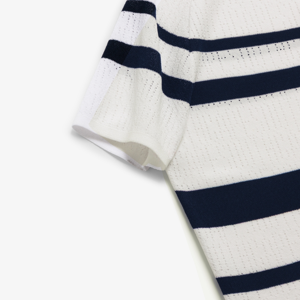 Marine Stripe Short Sleeve Cool-Touch Knit_NA