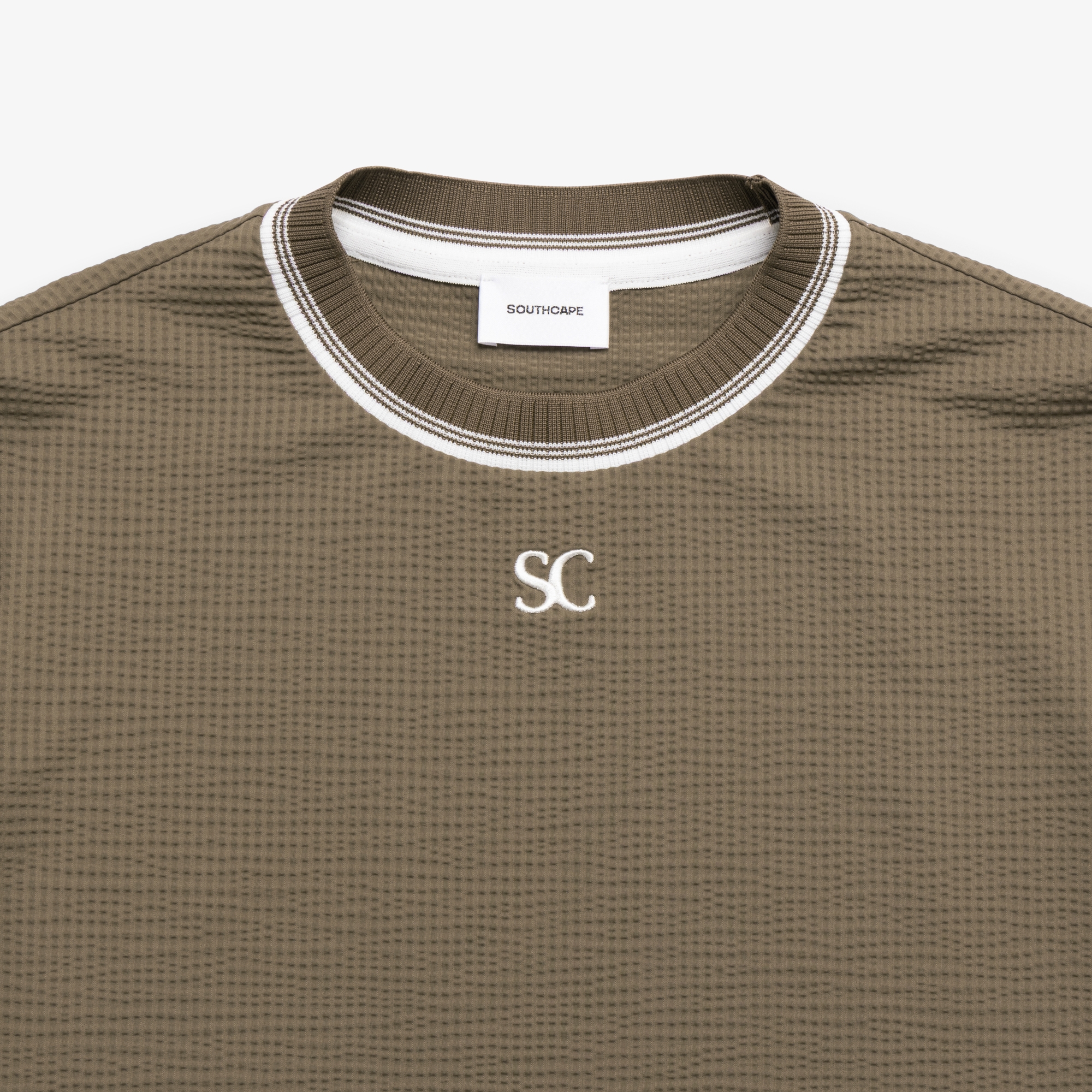 Contrast Ribbed Waffle T-Shirt_BR