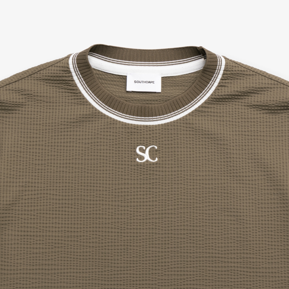 Contrast Ribbed Waffle T-Shirt_BR