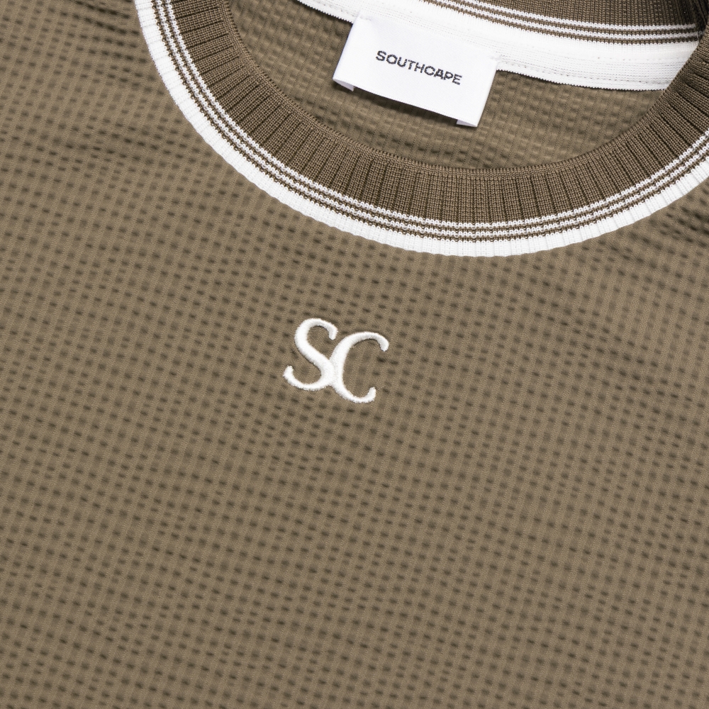Contrast Ribbed Waffle T-Shirt_BR