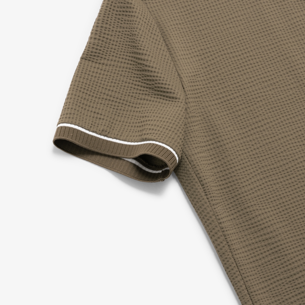Contrast Ribbed Waffle T-Shirt_BR