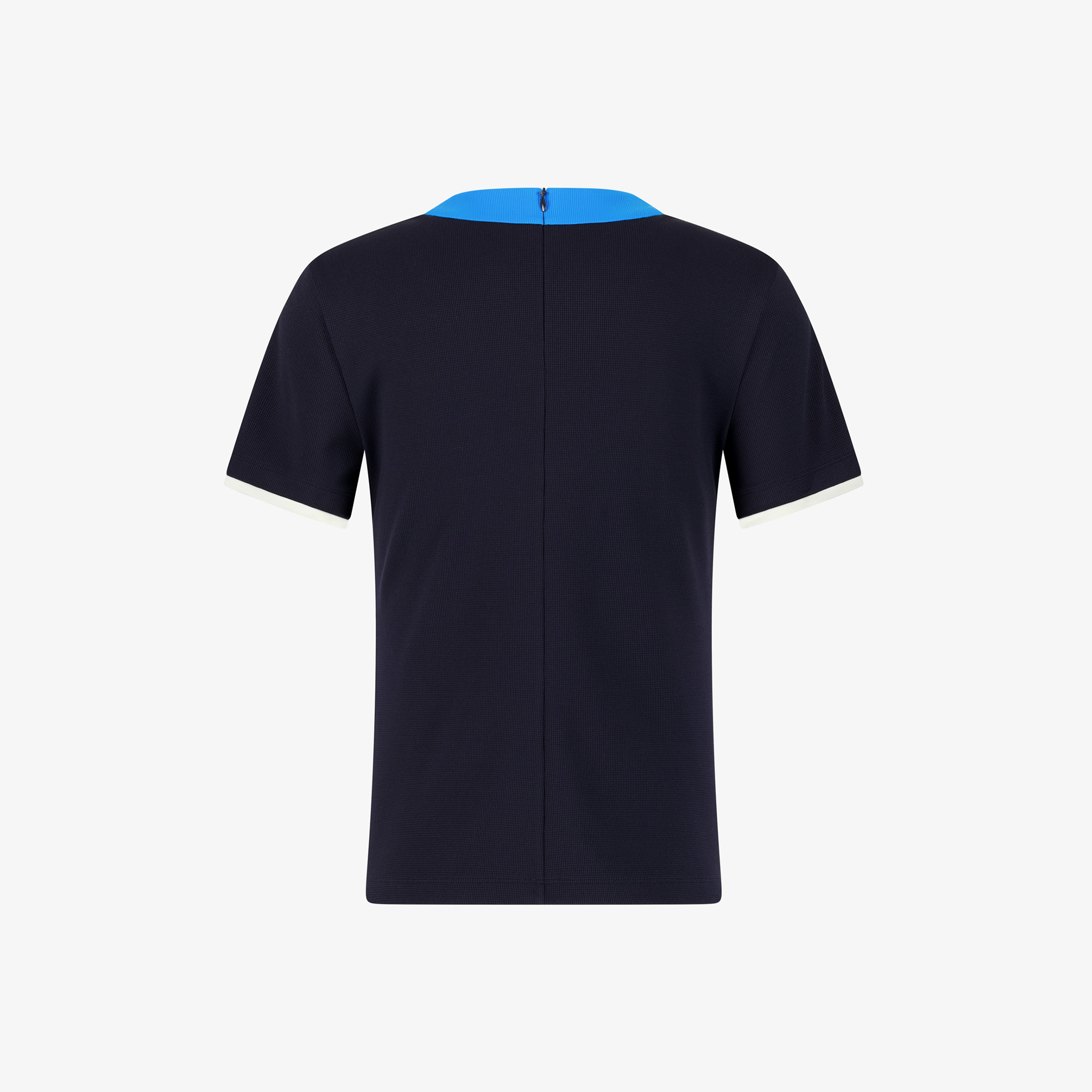 Contrast Collar Ribbed T-Shirt_DA