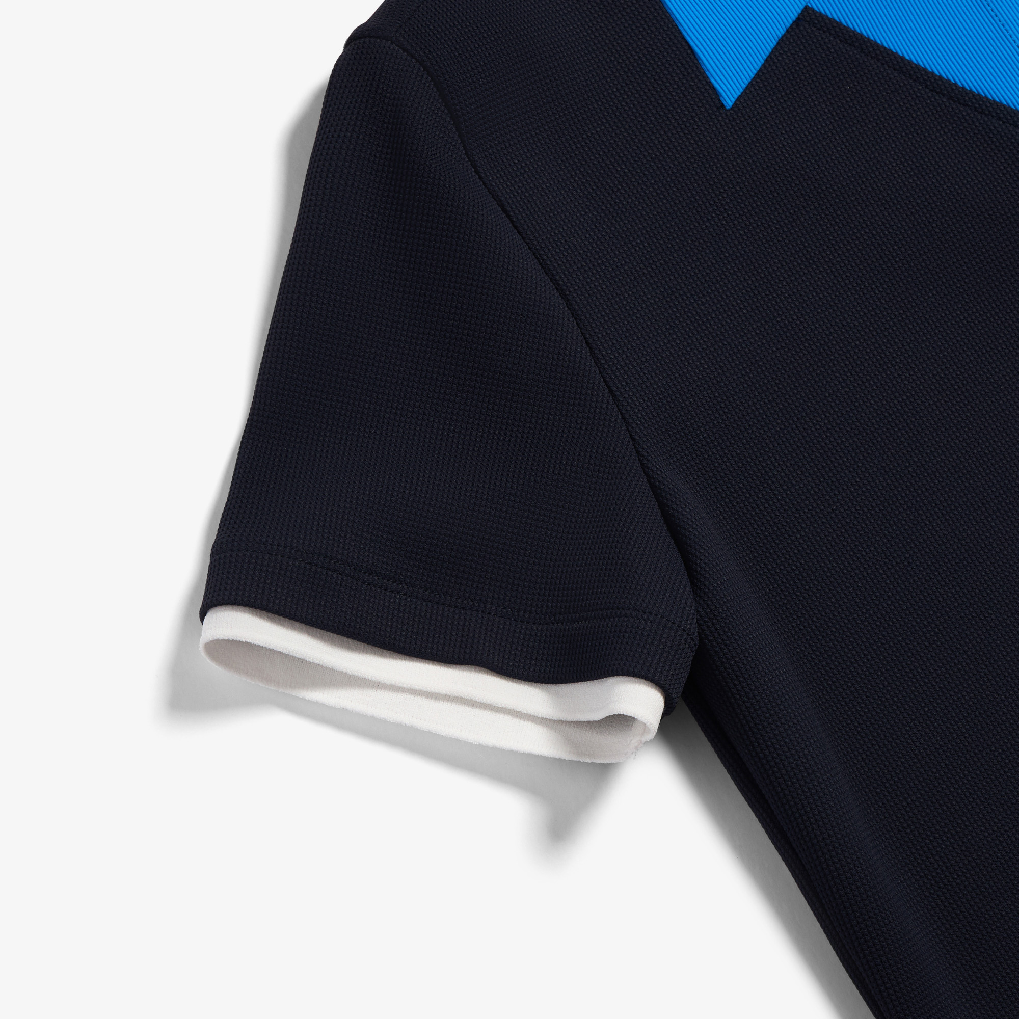 Contrast Collar Ribbed T-Shirt_DA